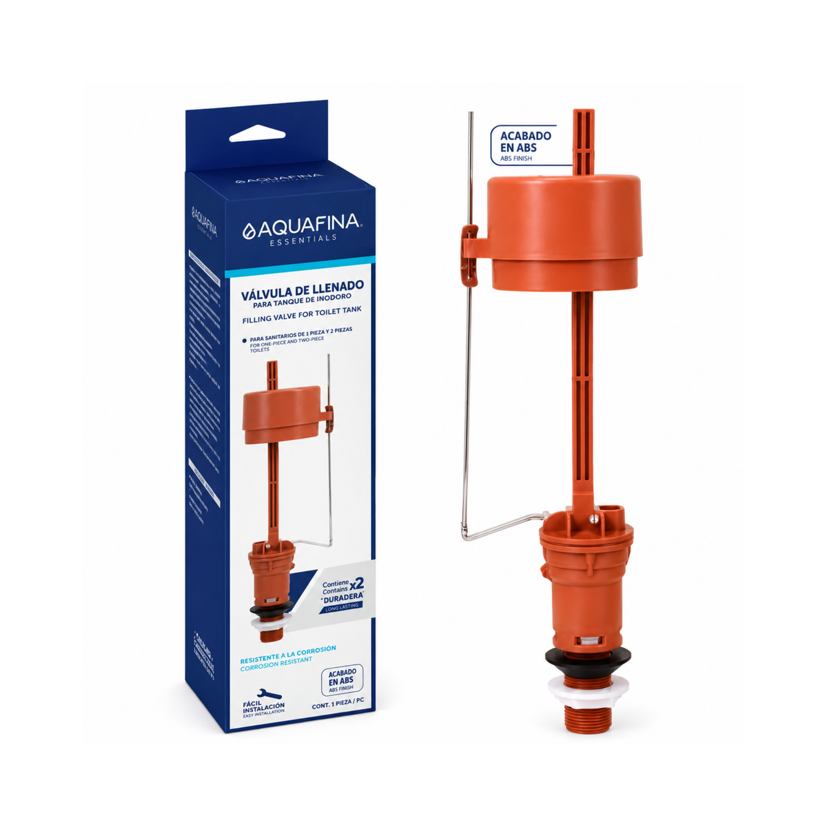 Toilet Tank Fill Valve Red Aquafina / A-J201
