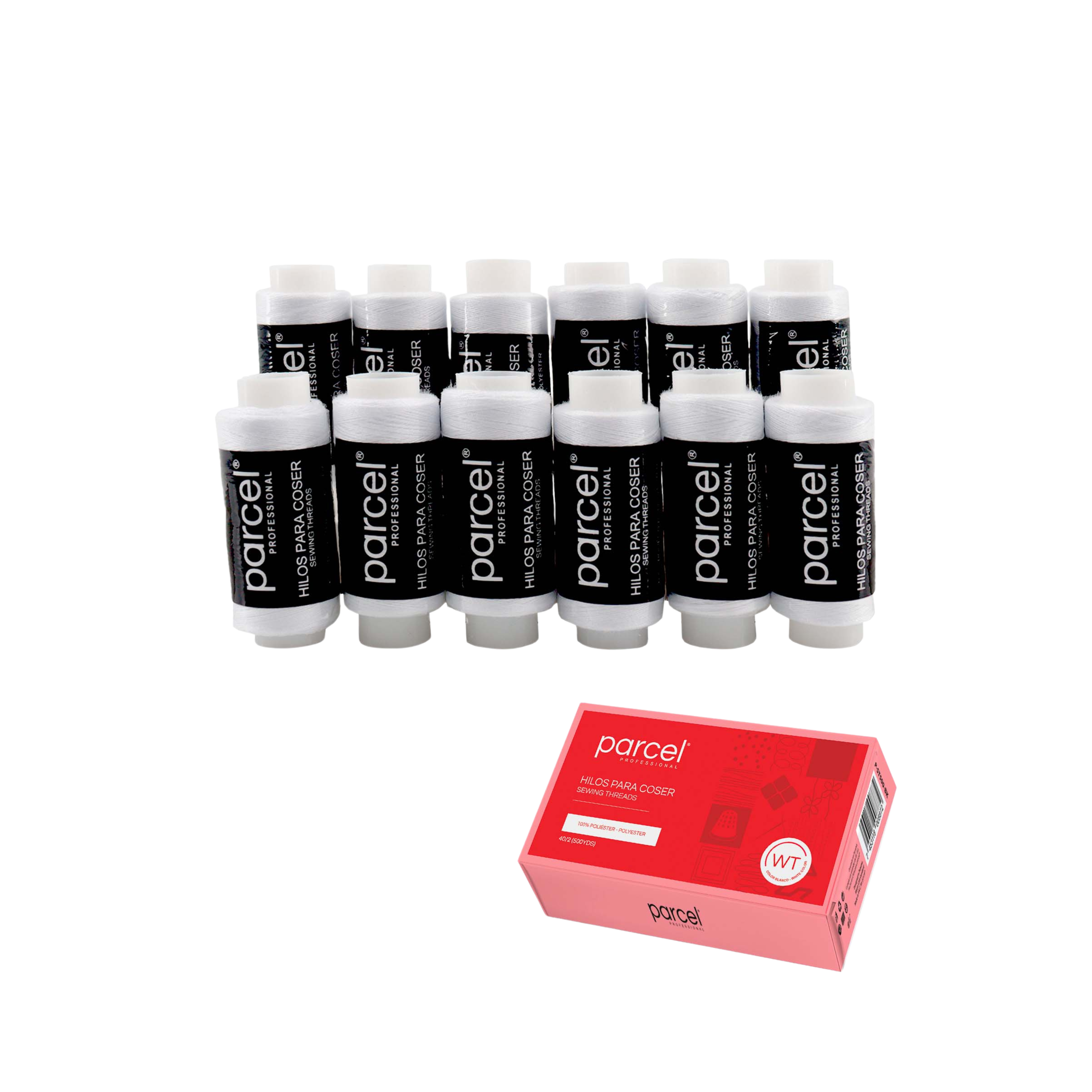 Hilos para Coser 40/2 Poliéster Blanco Parcel / P-ST500-WT