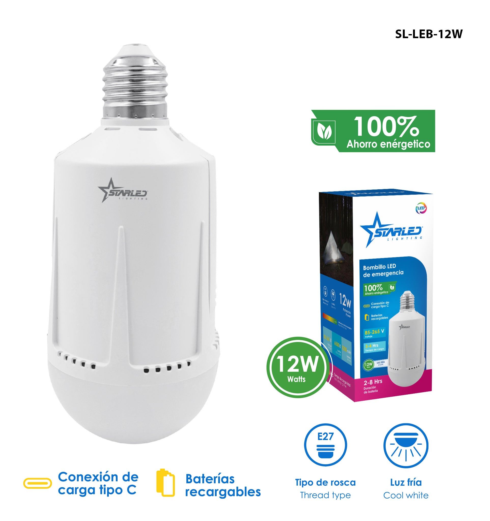 Ampoule LED d’Urgence 12W Starled Lighting / SL-LEB-12W