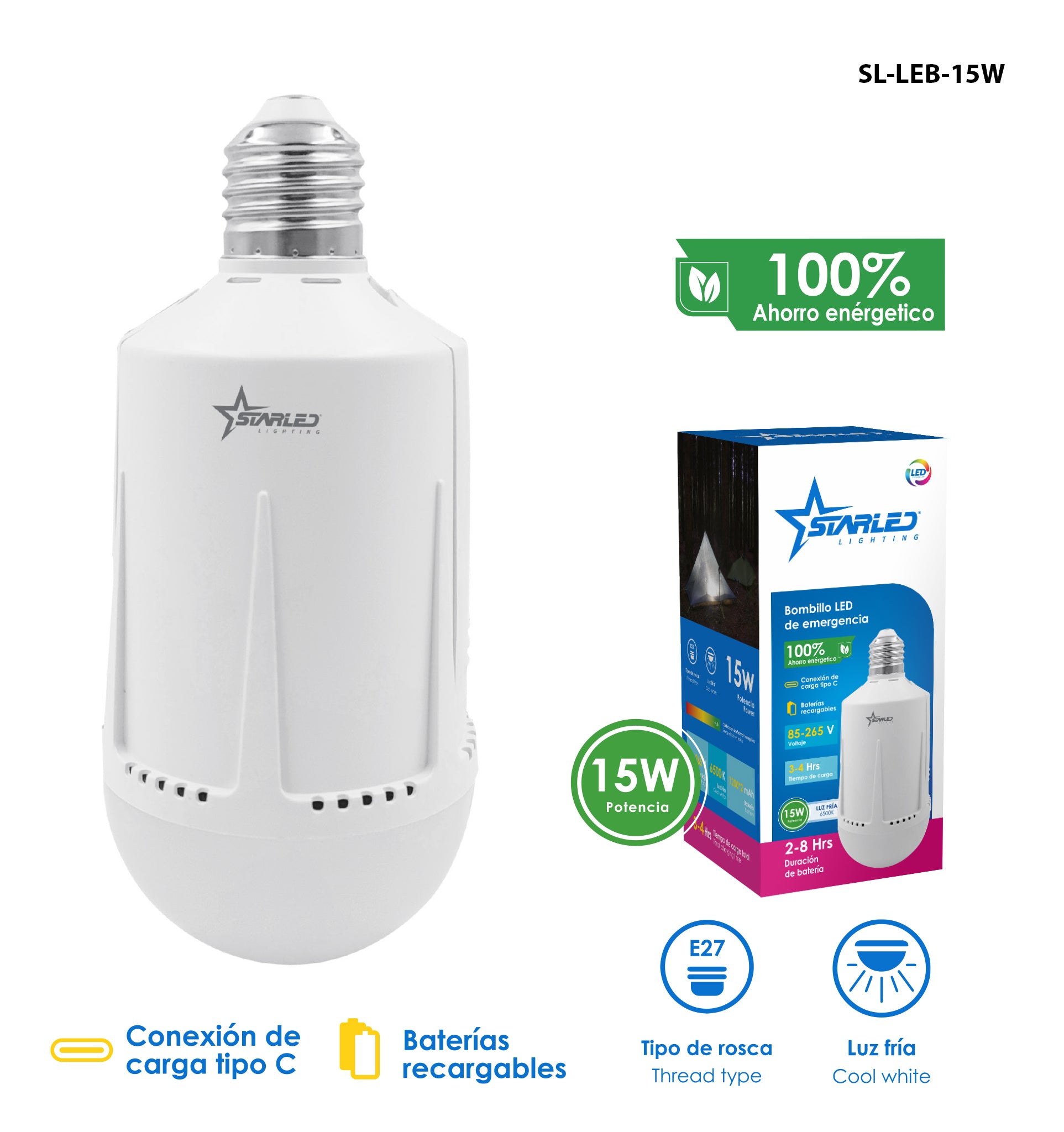 Ampoule LED d’Urgence 15W Starled Lighting / SL-LEB-15W