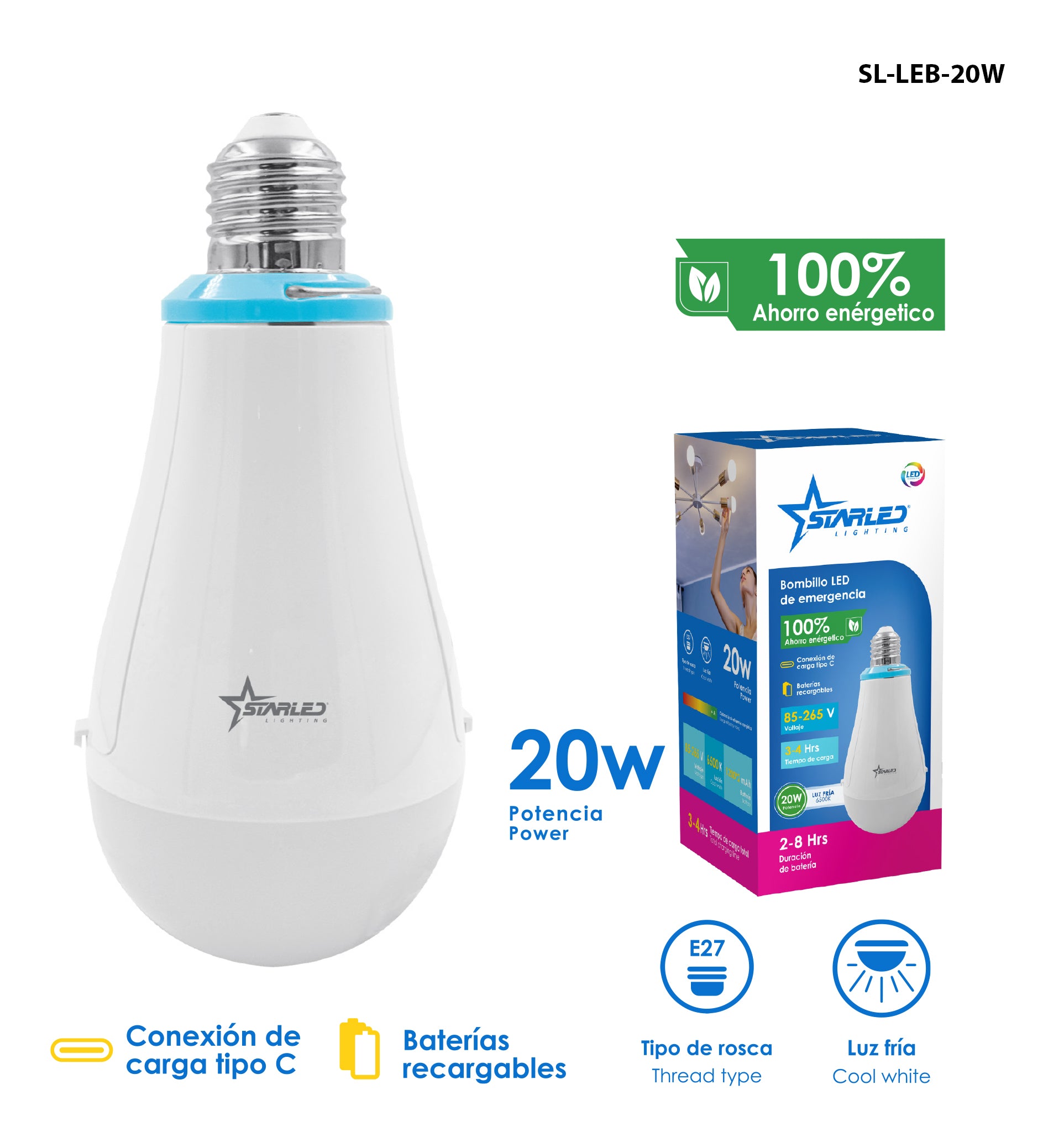 Emergency LED Bulb 20W Starled Lighting / SL-LEB-20W