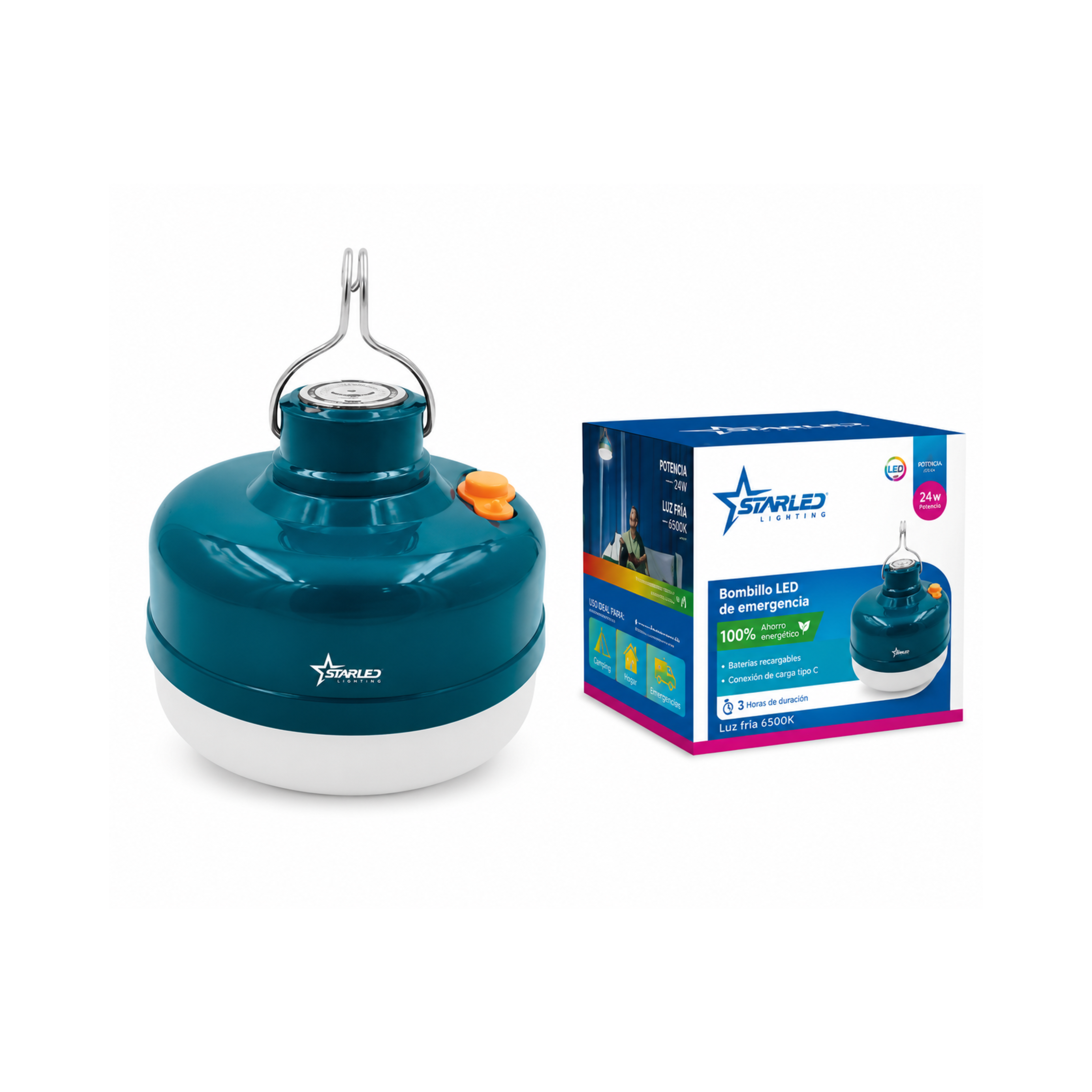 Lámpara Magnética Portátil Recargable 24W Starled Lighting / SL-LELP-24W