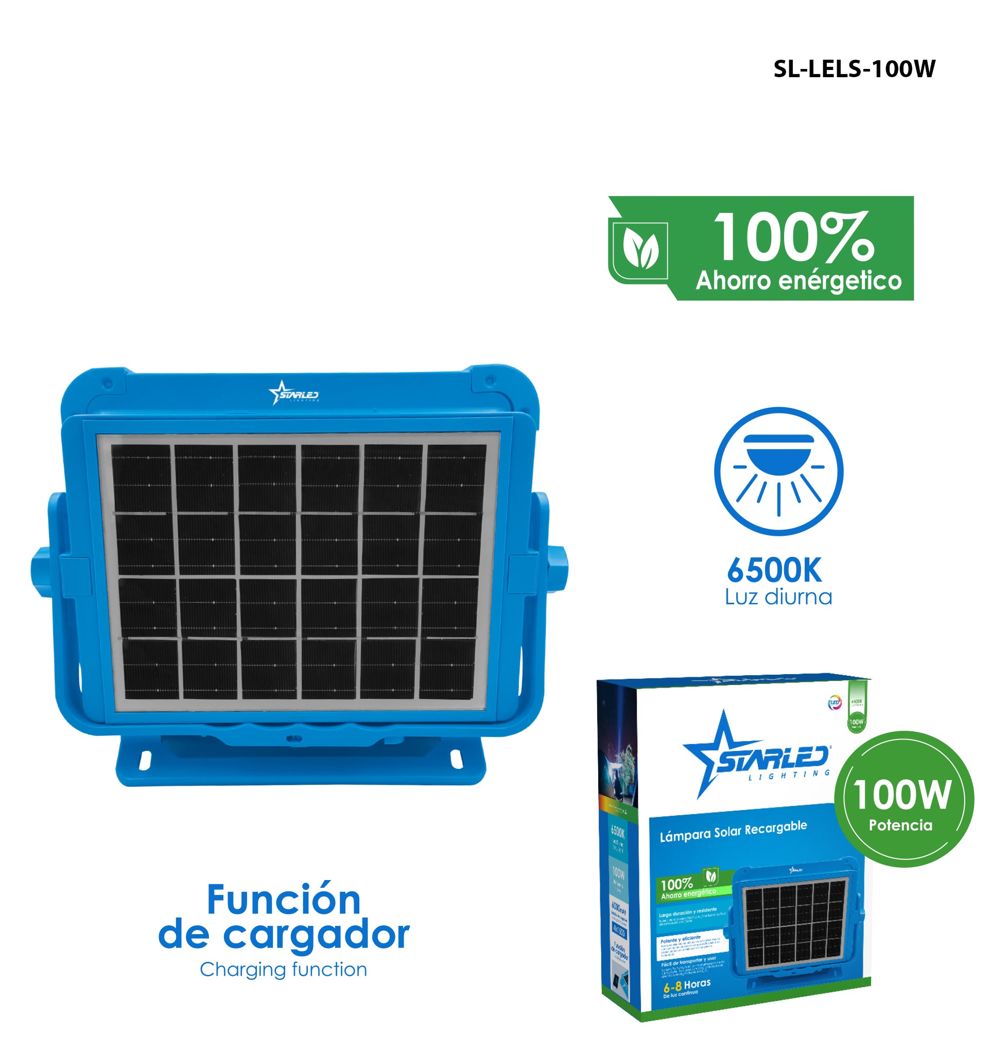 Lámpara Solar Recargable 100W Starled Lighting / SL-LELS-100W