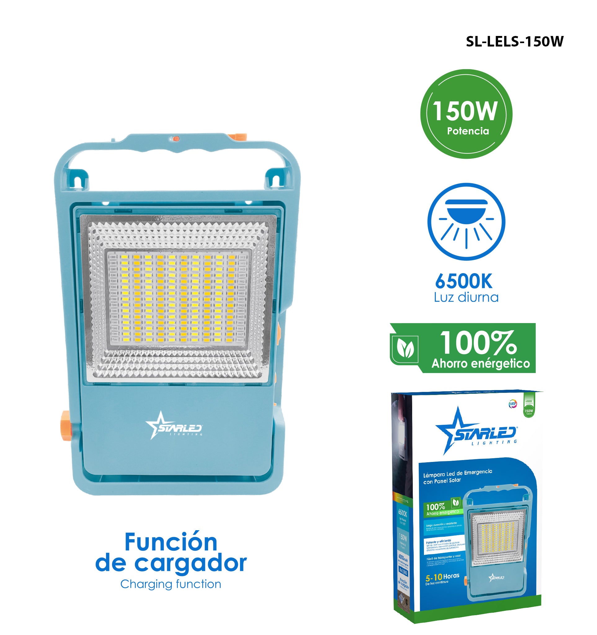Lampe LED Solaire d’Urgence avec Télécommande 150W Starled Lighting / SL-LELS-150W