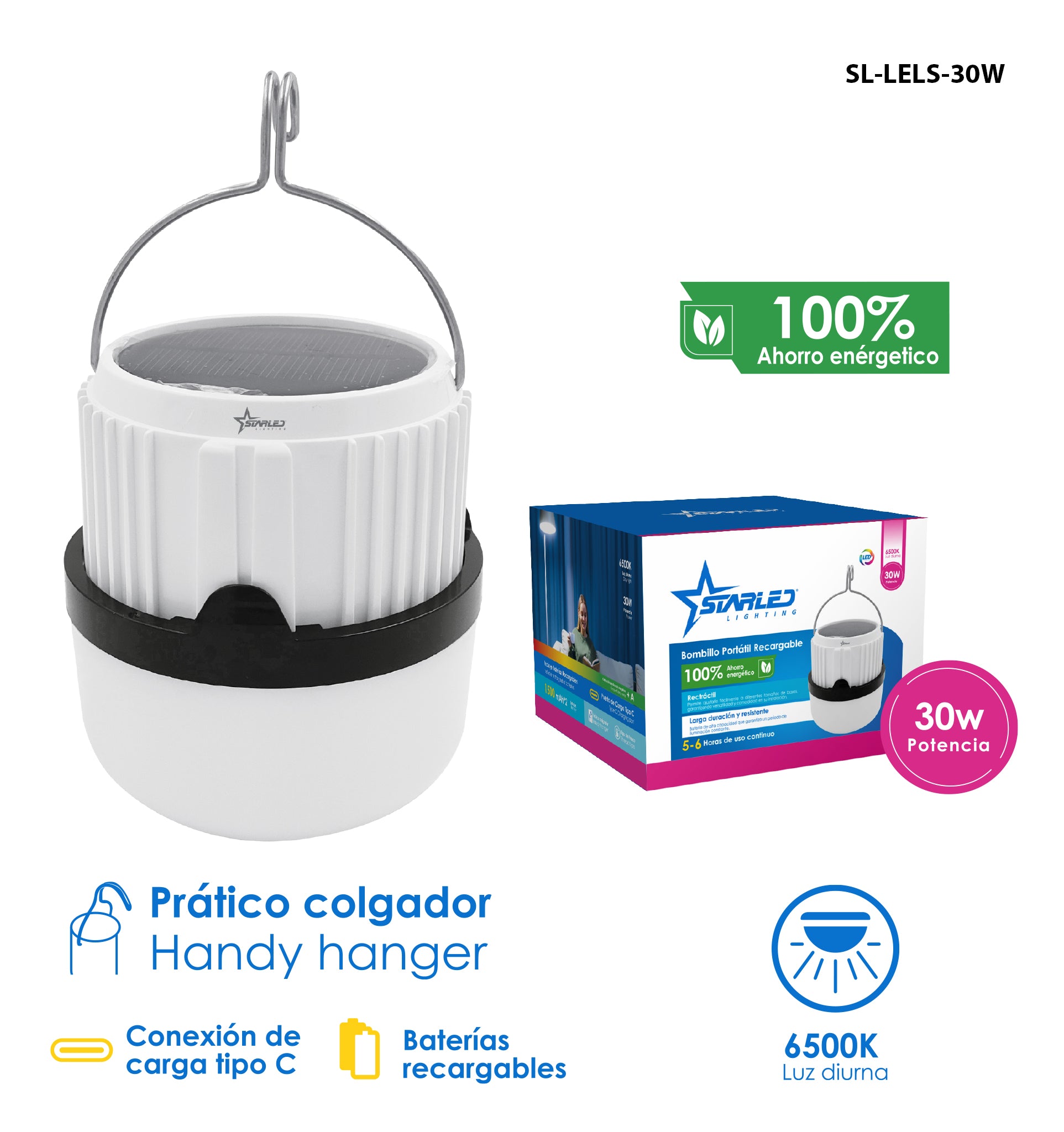 Portable Rechargeable Solar Charging Lamp 30W Starled Lighting / SL-LELS-30W