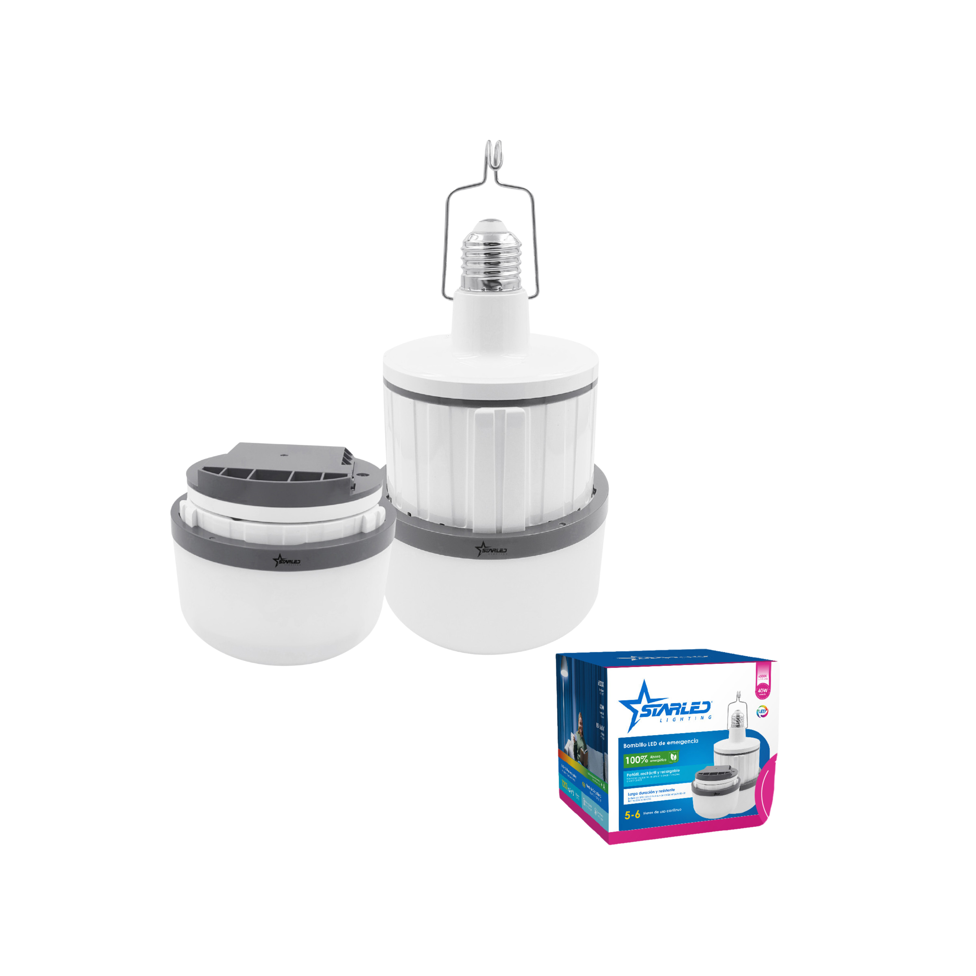 Retractable Emergency LED Bulb 40W Starled / SL-LREB-40W-B