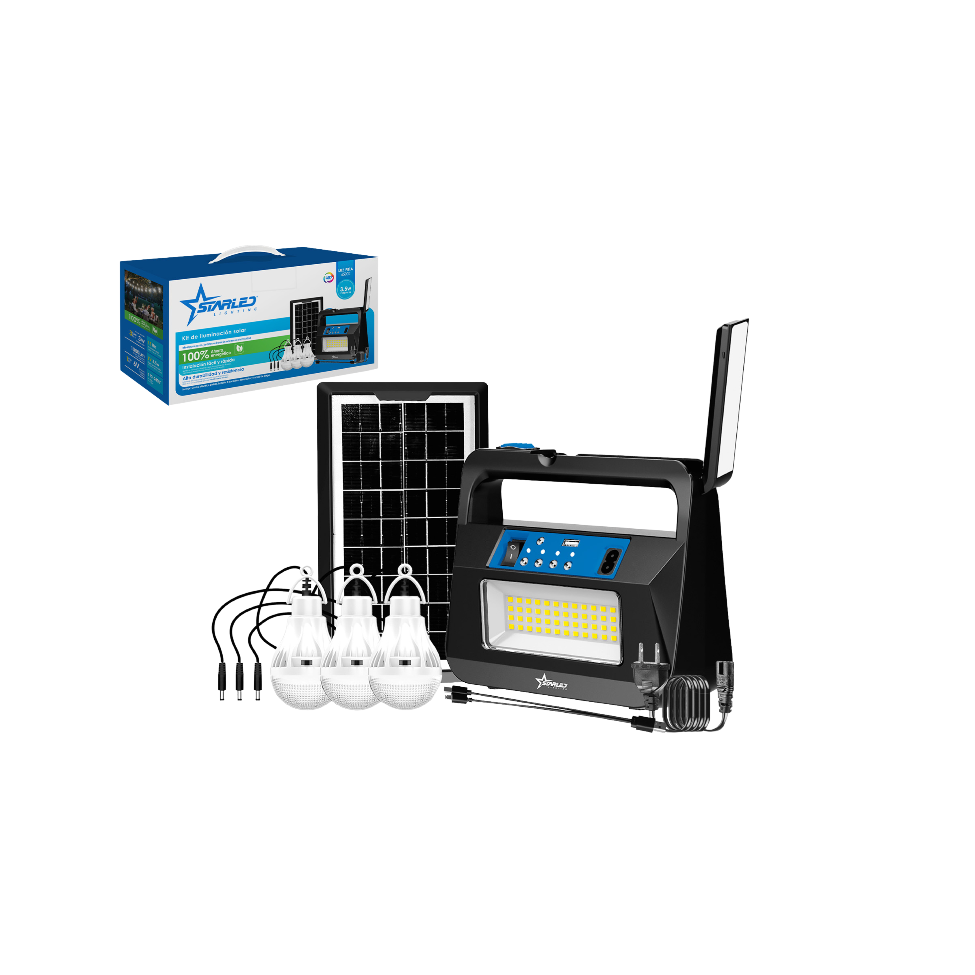 Kit de Iluminación Solar 3.5W Starled Lighting / SL-SHLS-C