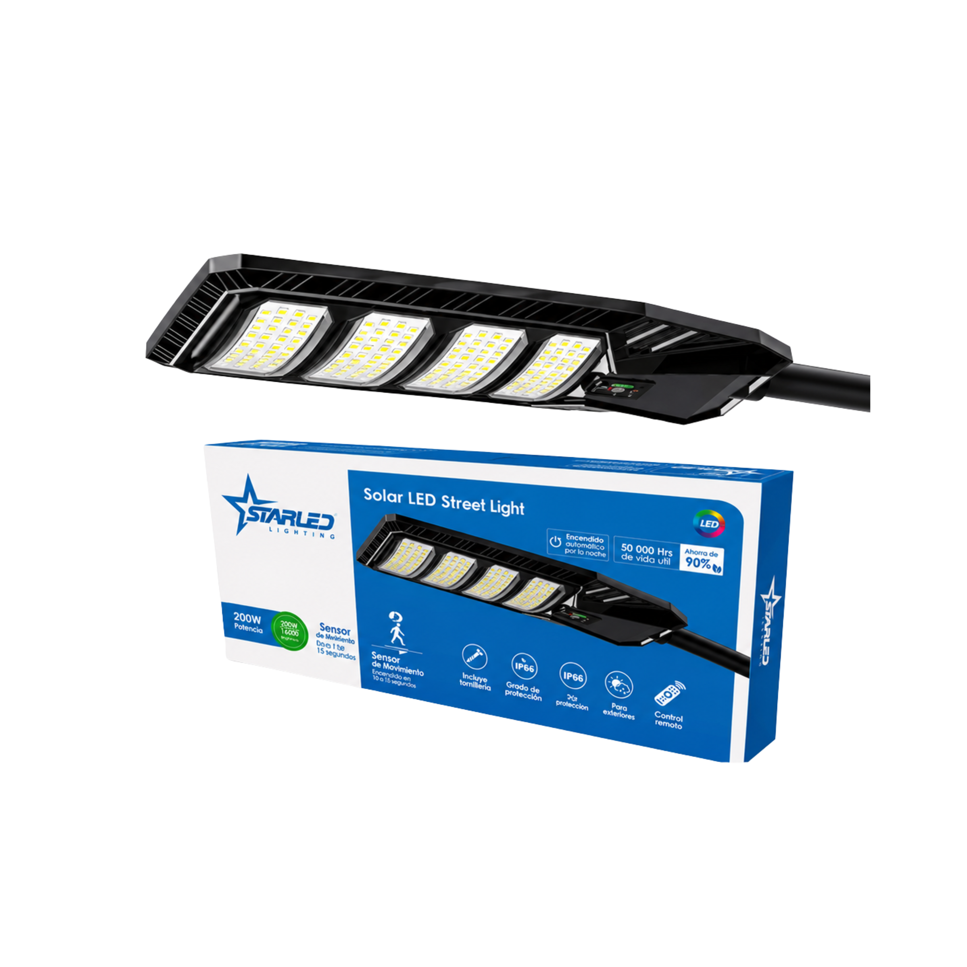 Solar LED Lamp with Motion Sensor 200W Starled / SL-SSPMS-200W-B