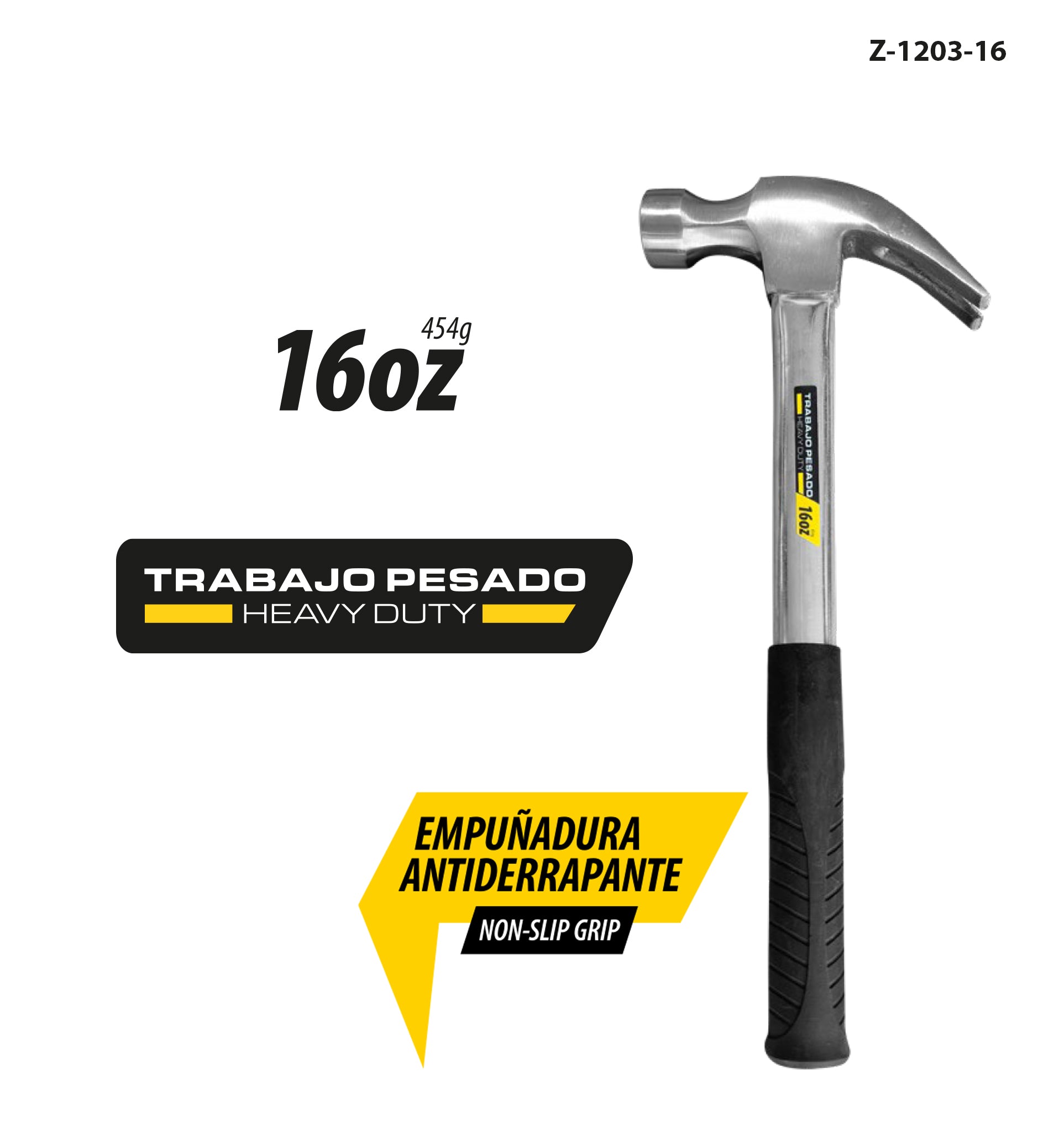 Tubular Hammer with Rubber Handle 16oz Zasc / Z-1203-16