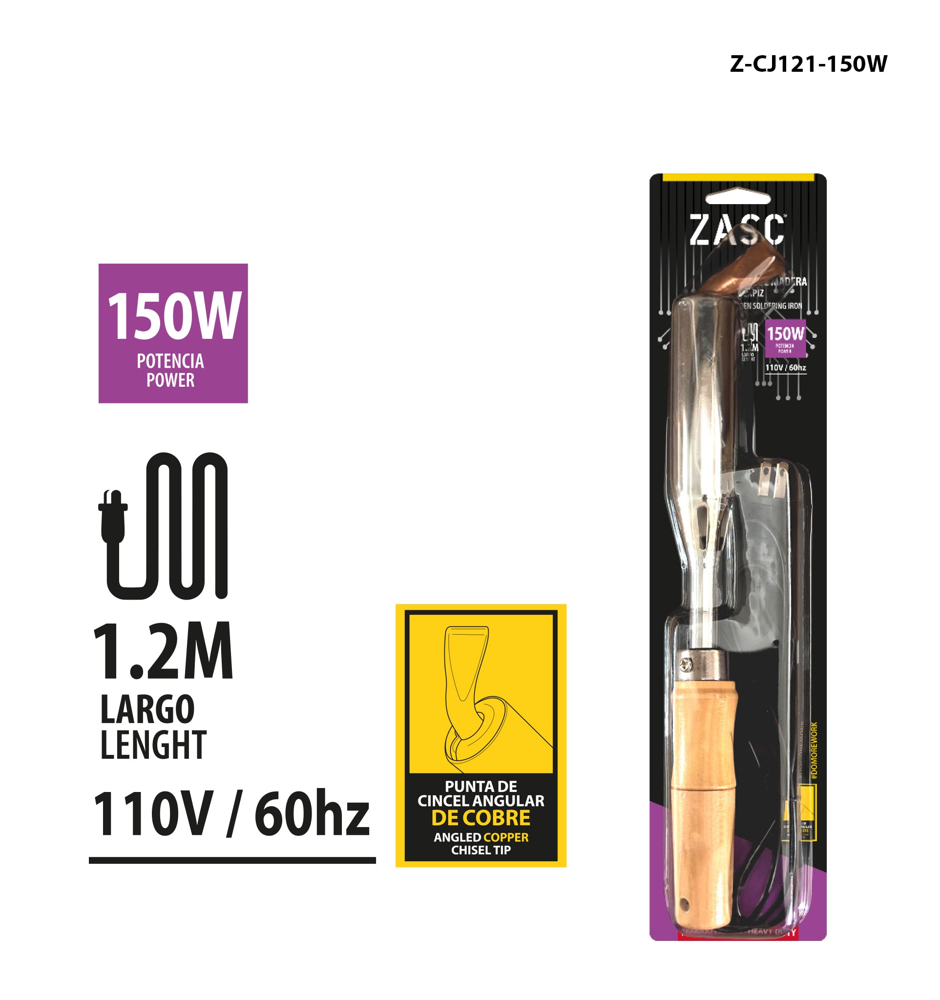 High Voltage Soldering Iron 150W ZASC / Z-CJ121-150W