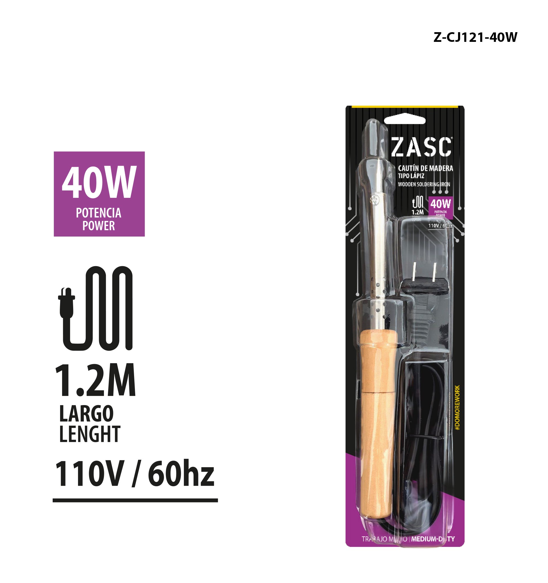Pencil Soldering Iron 40W ZASC / Z-CJ121-40W