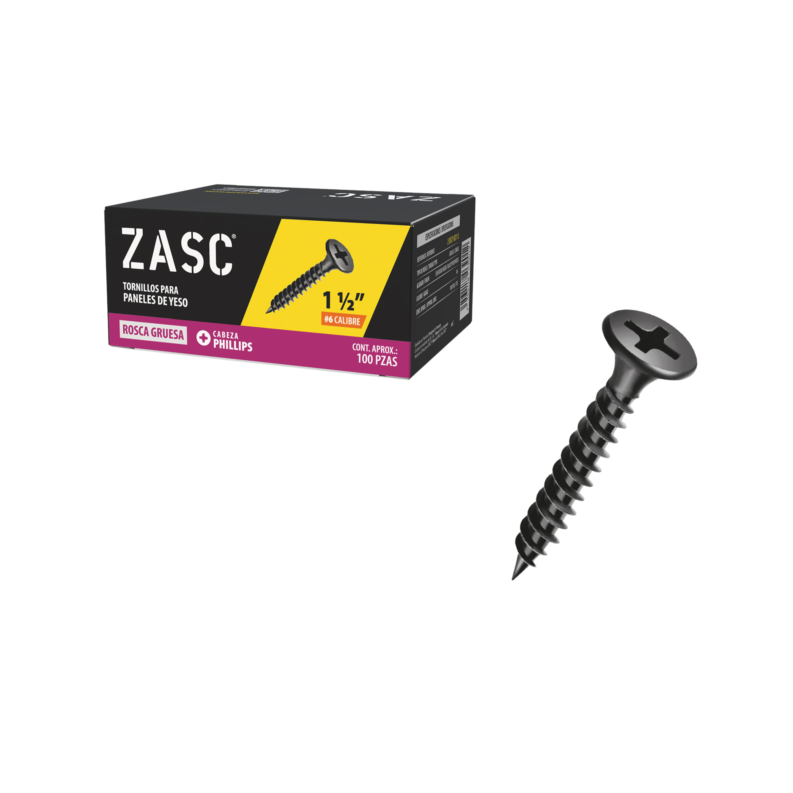 Drywall Screws 1 1/2" Zasc / Z-DSCT-6X11-2