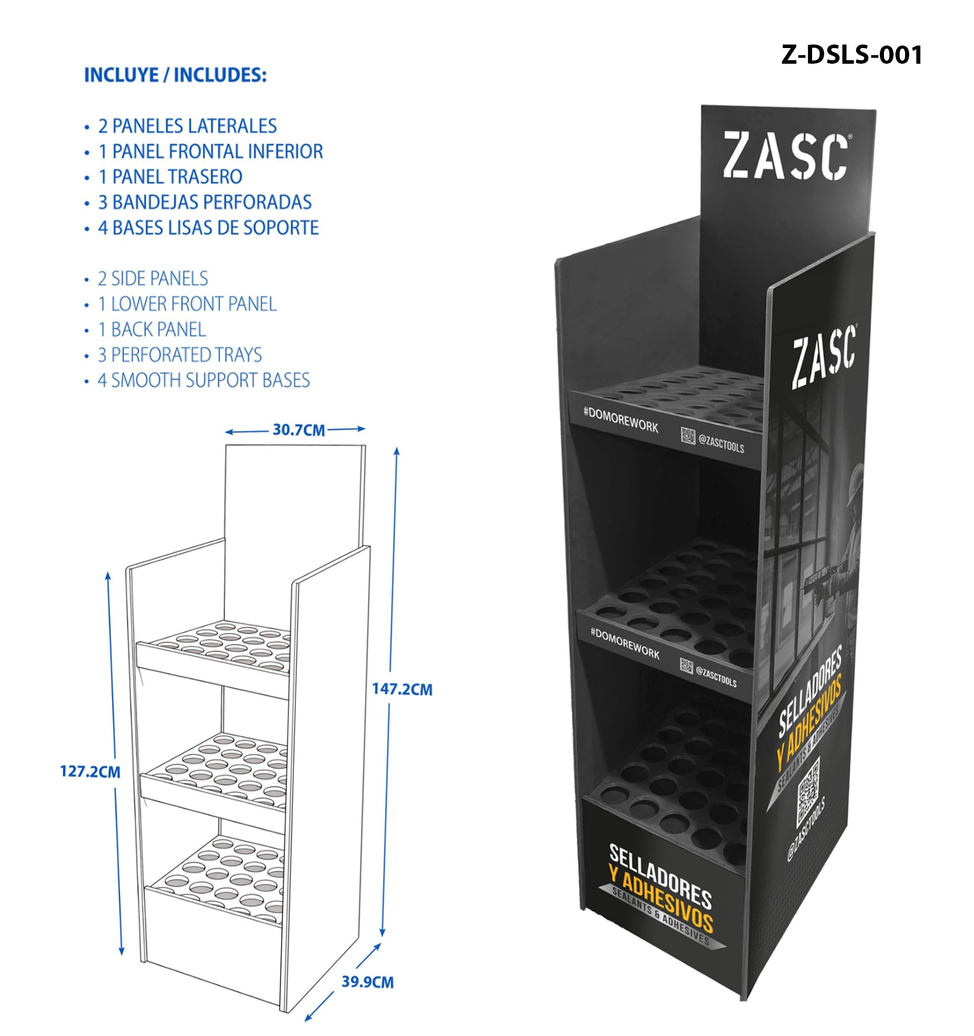 POP Silicone and Sealant Display ZASC / Z-DSLS-001
