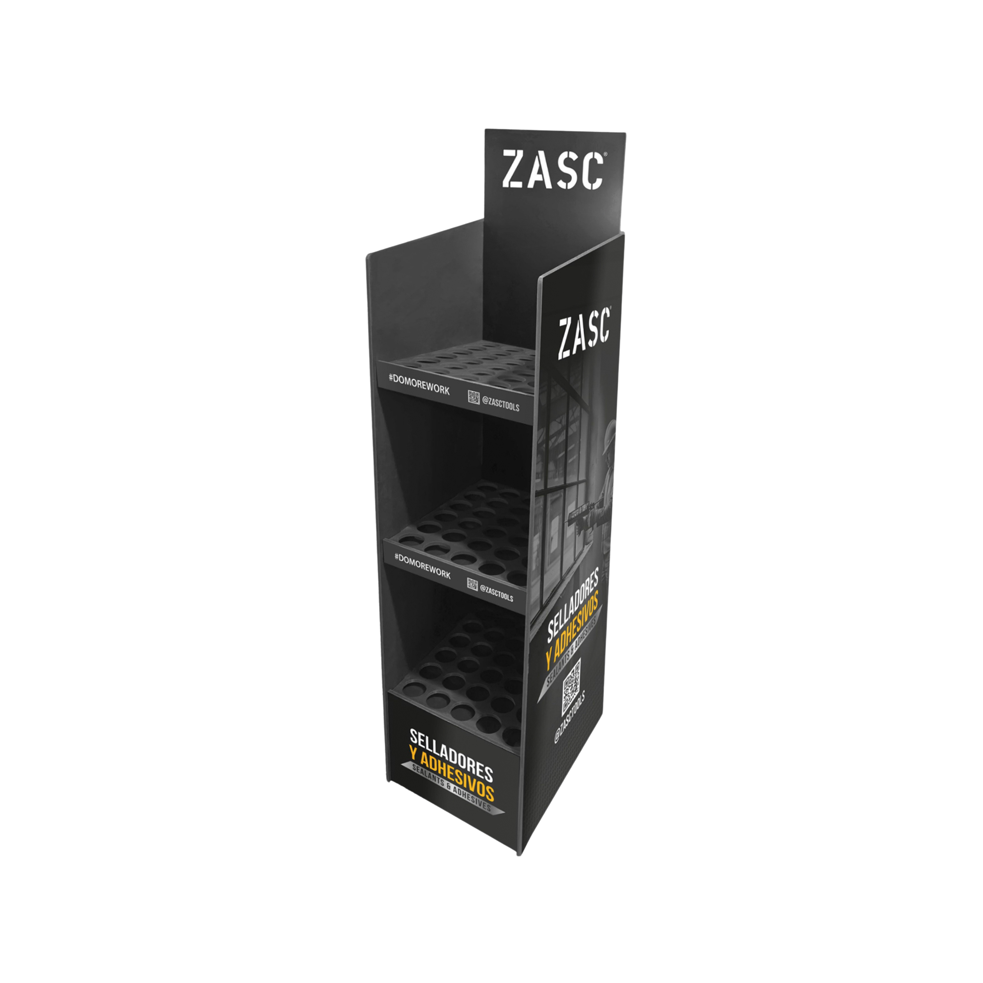 POP-Exhibidor Siliconas y Selladores ZASC / Z-DSLS-001