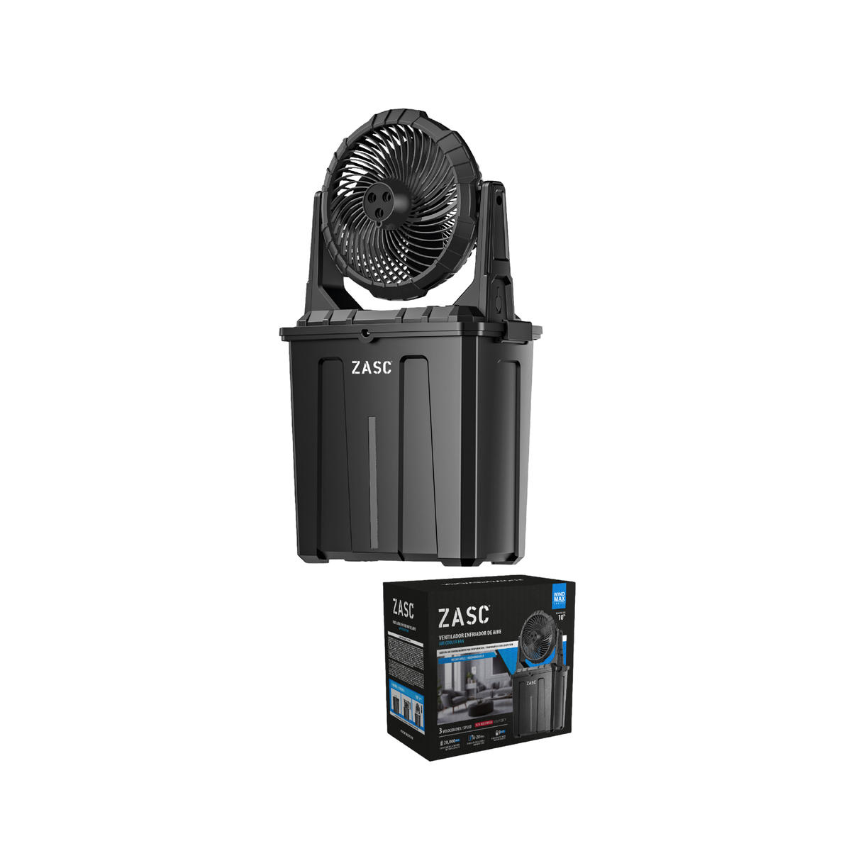 Rechargeable Cooling Fan 10" ZASC / Z-FWS-AC10