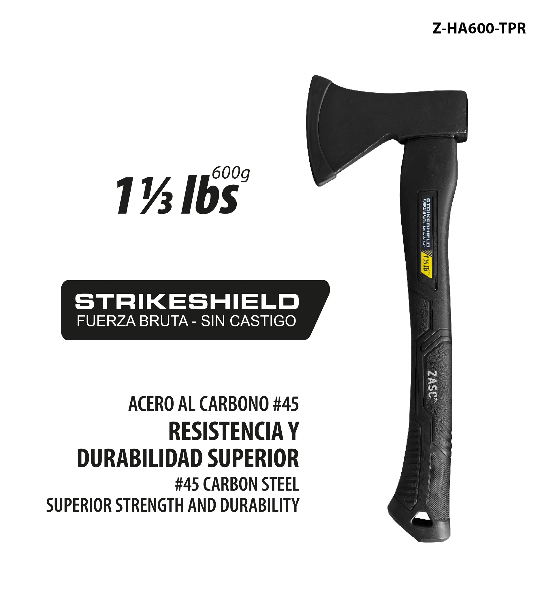 Hand Axe with Plastic Handle 600g Zasc / Z-HA600-TPR