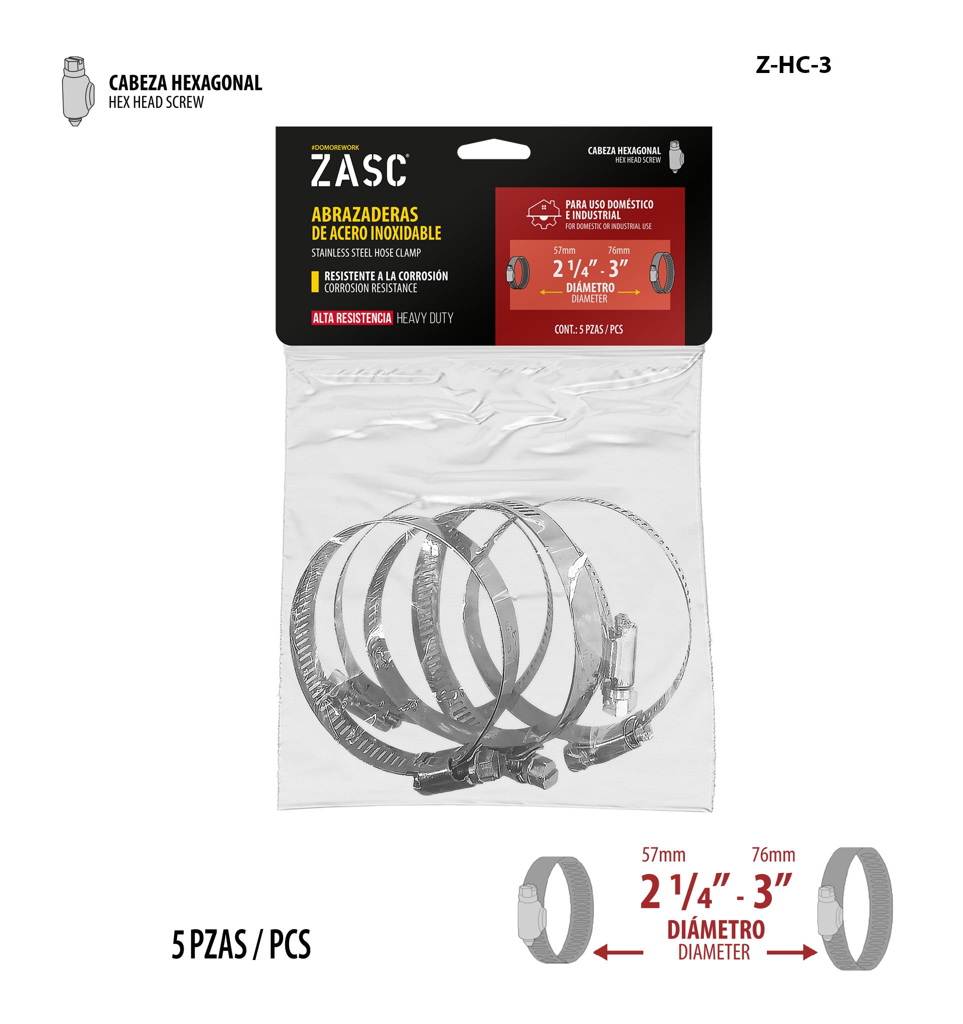 Collier en Acier Inoxydable ZASC / Z-HC-3