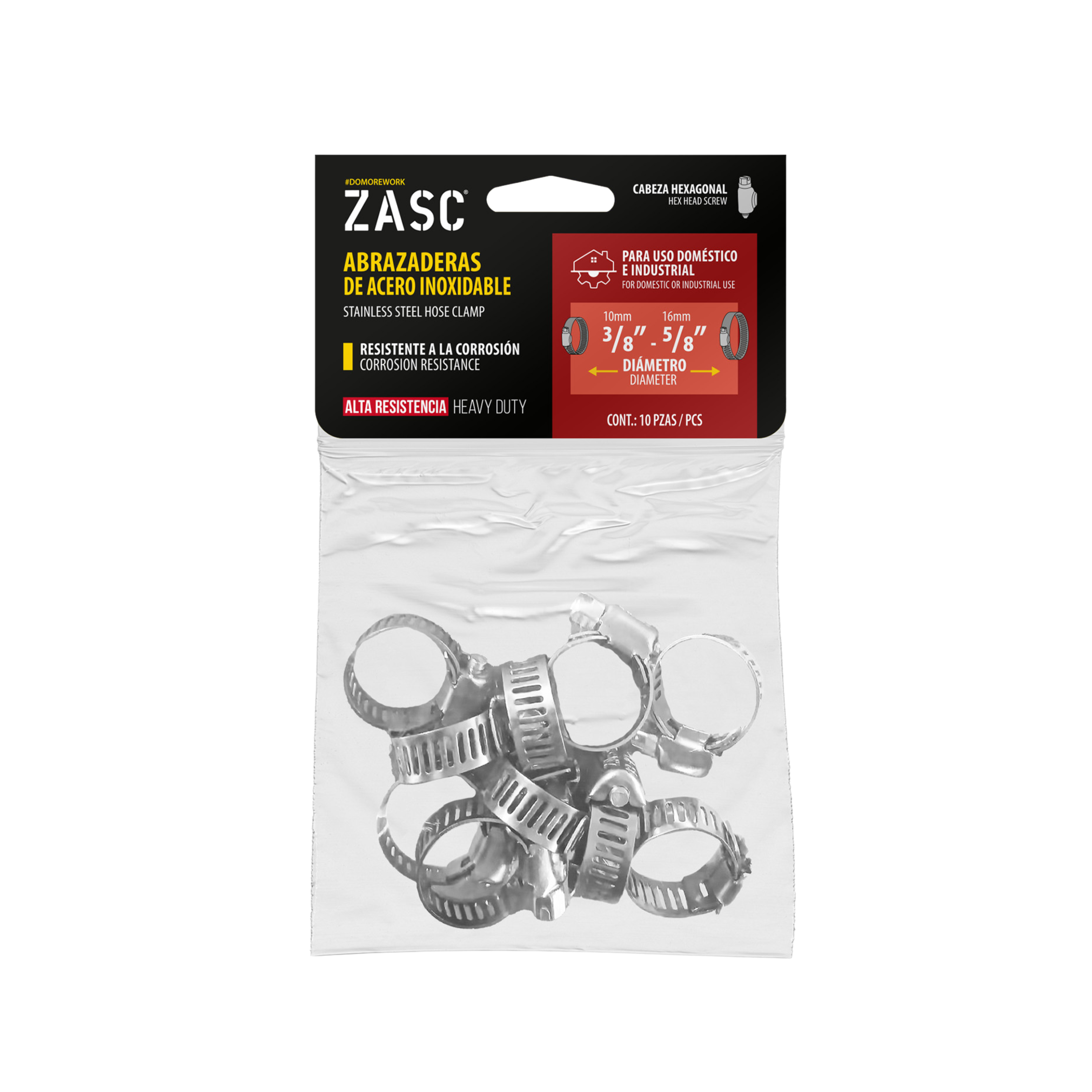 Abrazadera de Acero Inoxidable ZASC / Z-HC-5-8