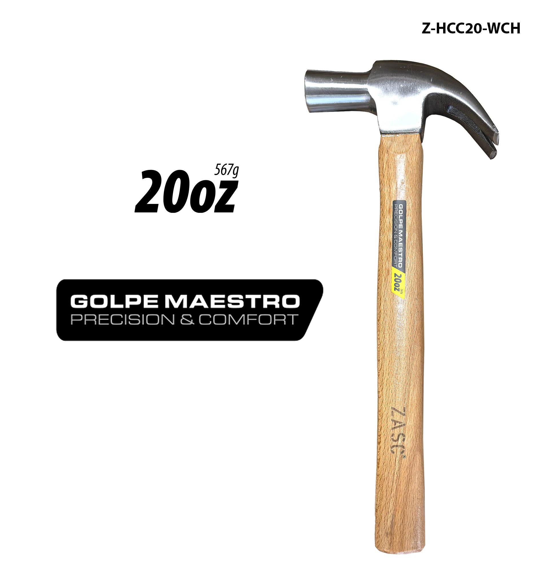 Martillo de Uña Curva 20oz Zasc / Z-HCC20-WCH
