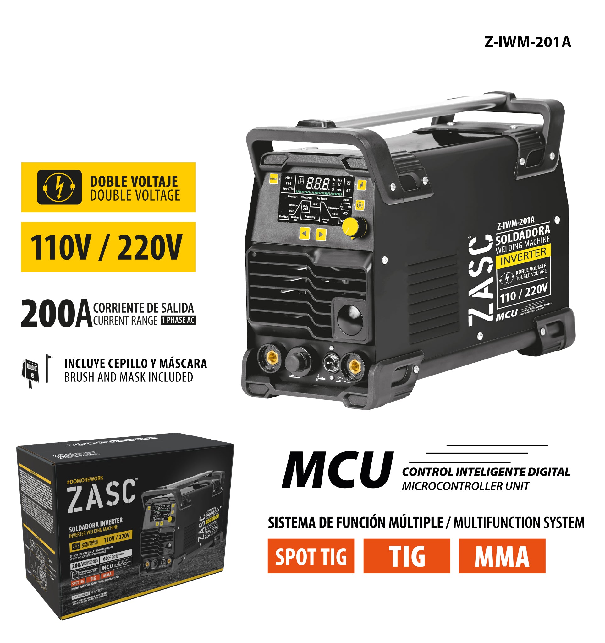 Inverter Welder 110/220V ZASC / Z-IWM-201A