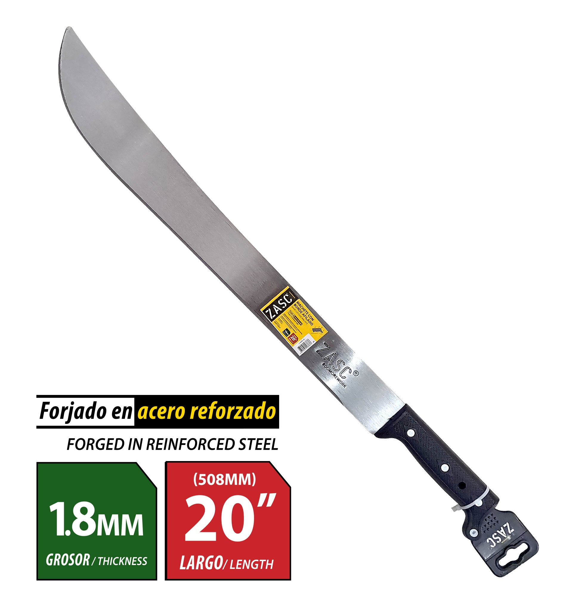 Machete Mango Negro 20” ZASC / Z-M205-20