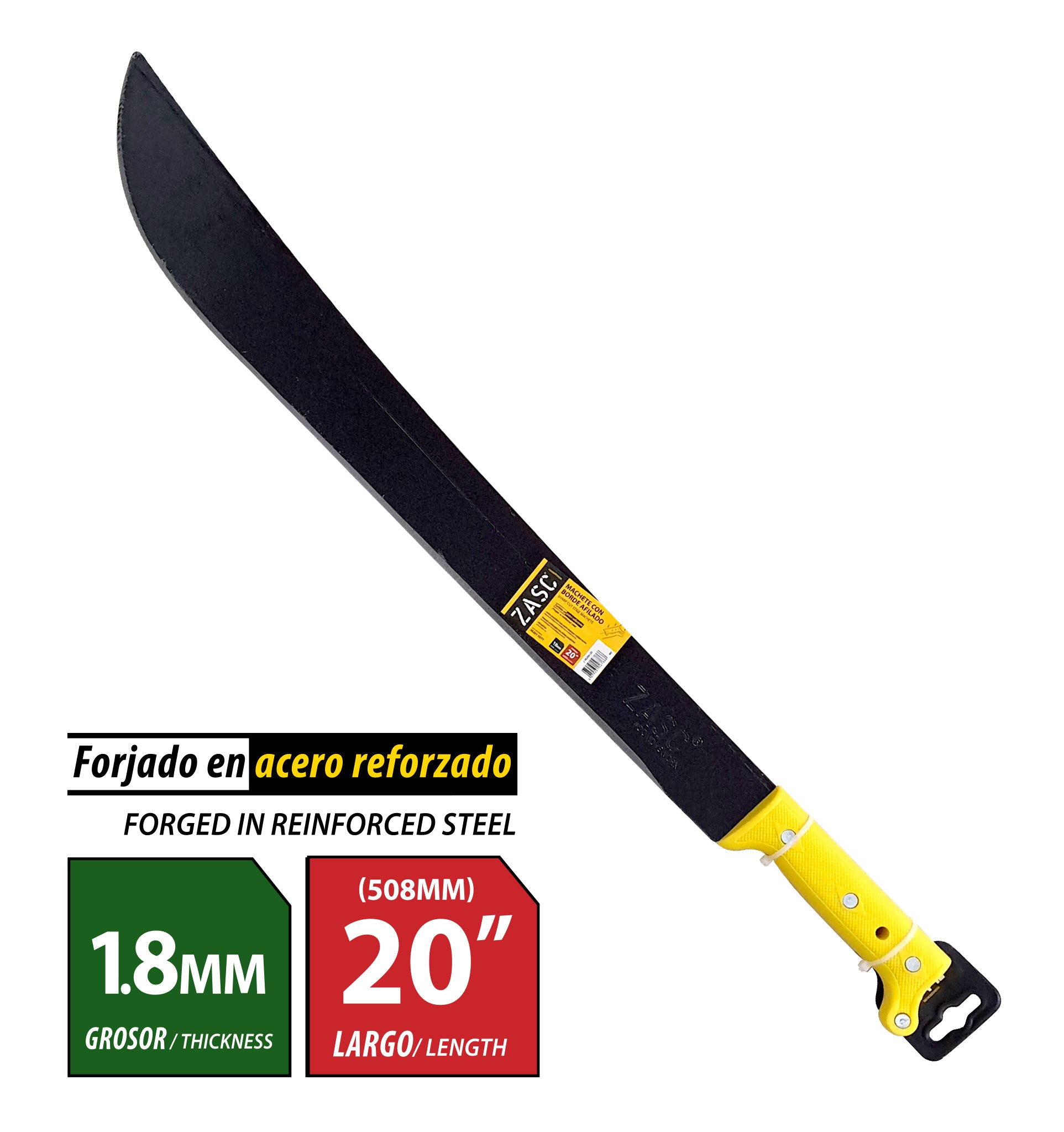 Machete Mango Amarillo 20” ZASC / Z-M206-20
