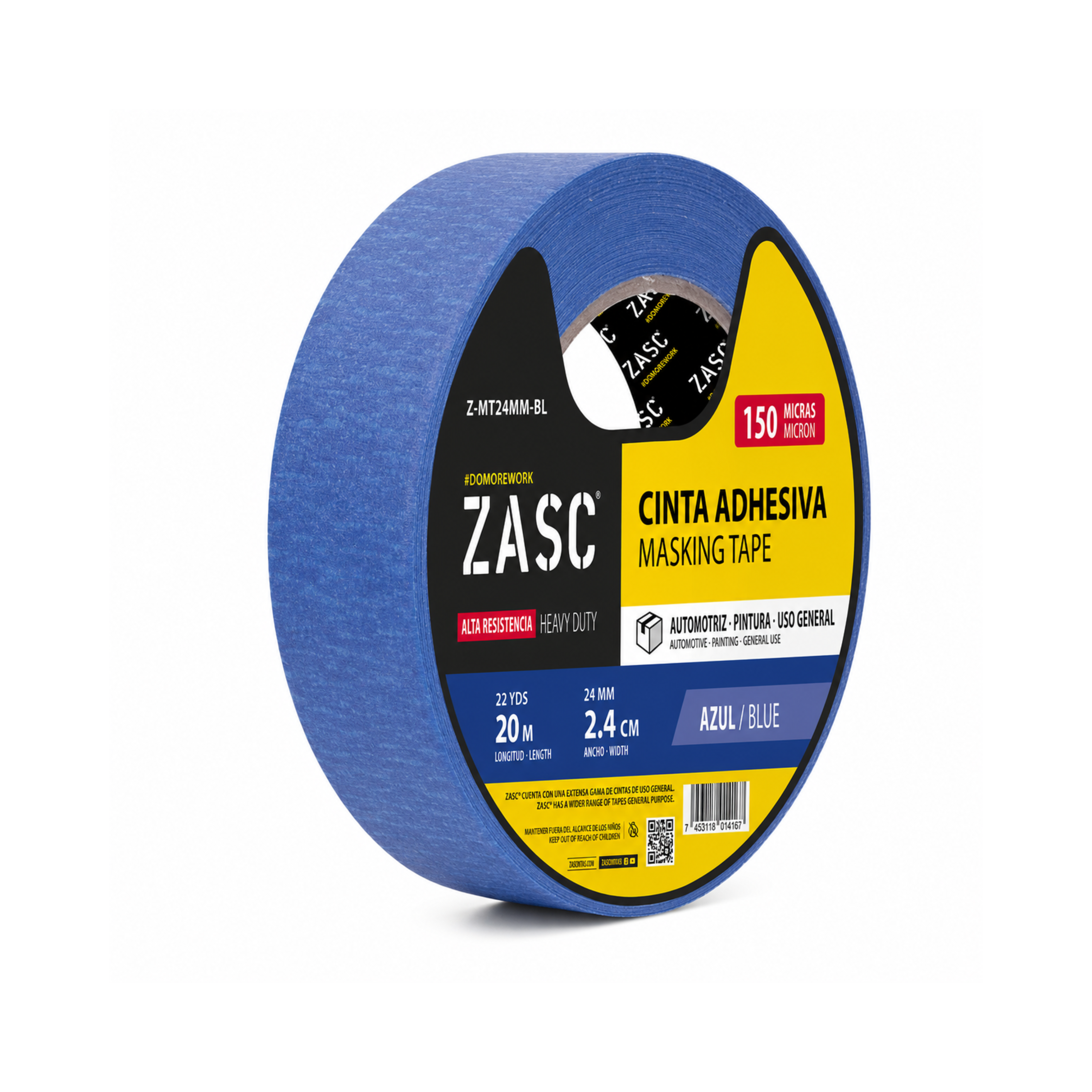 Cinta Adhesiva de Papel Azul ZASC / Z-MT24MM-BL