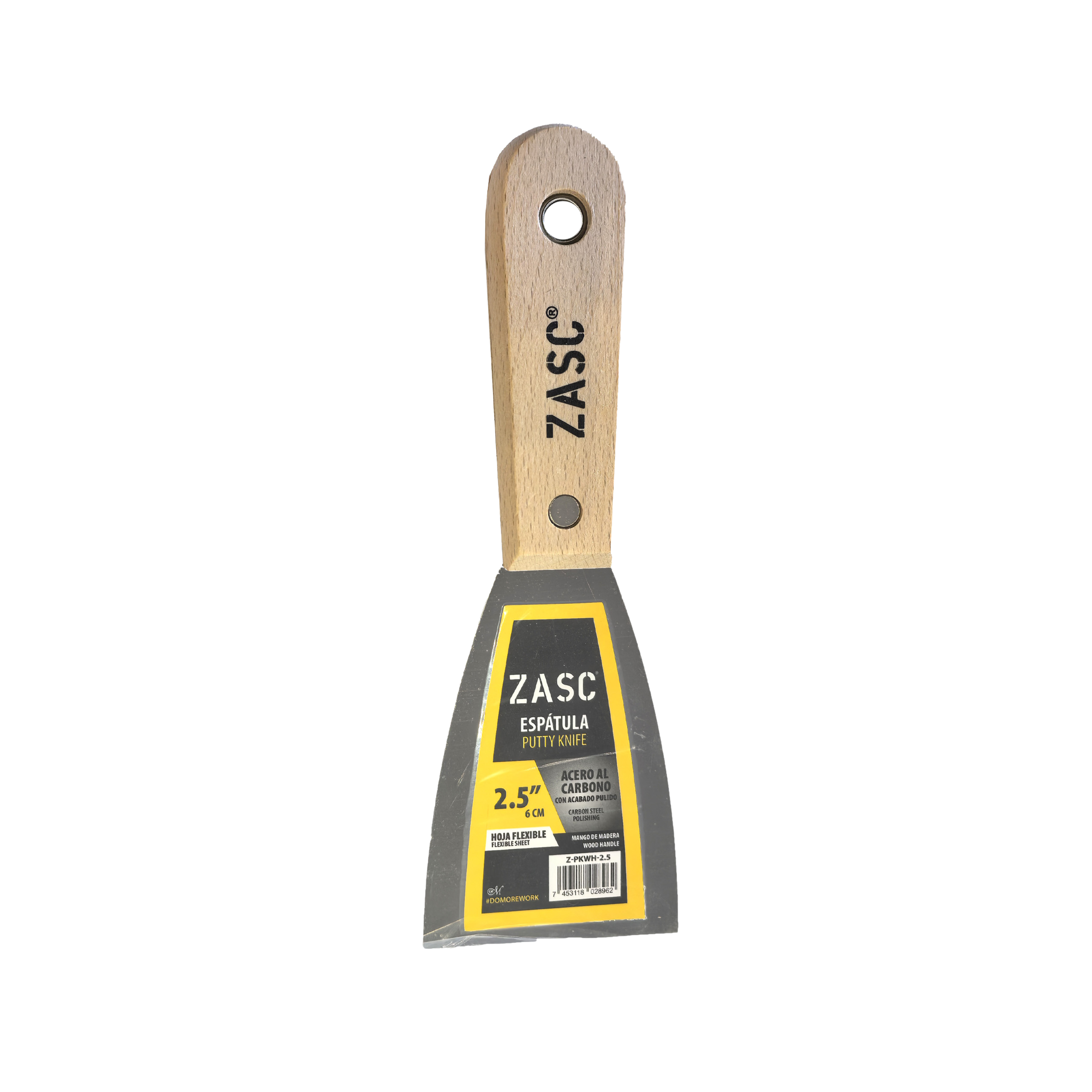 Espátula Flexible 2.5" Madera ZASC / Z-PKWH-2.5