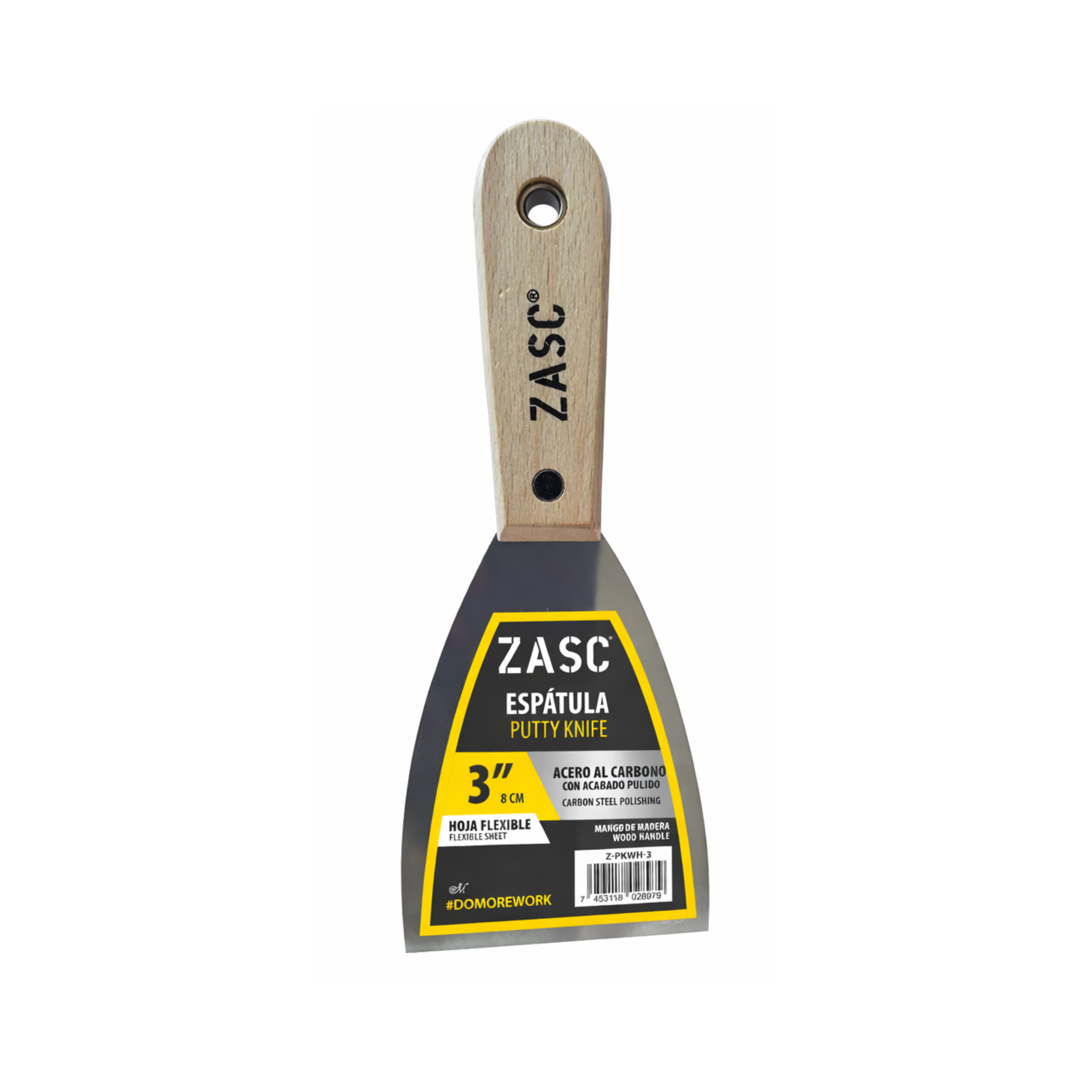 Espátula Flexible 4" Madera ZASC / Z-PKWH-4
