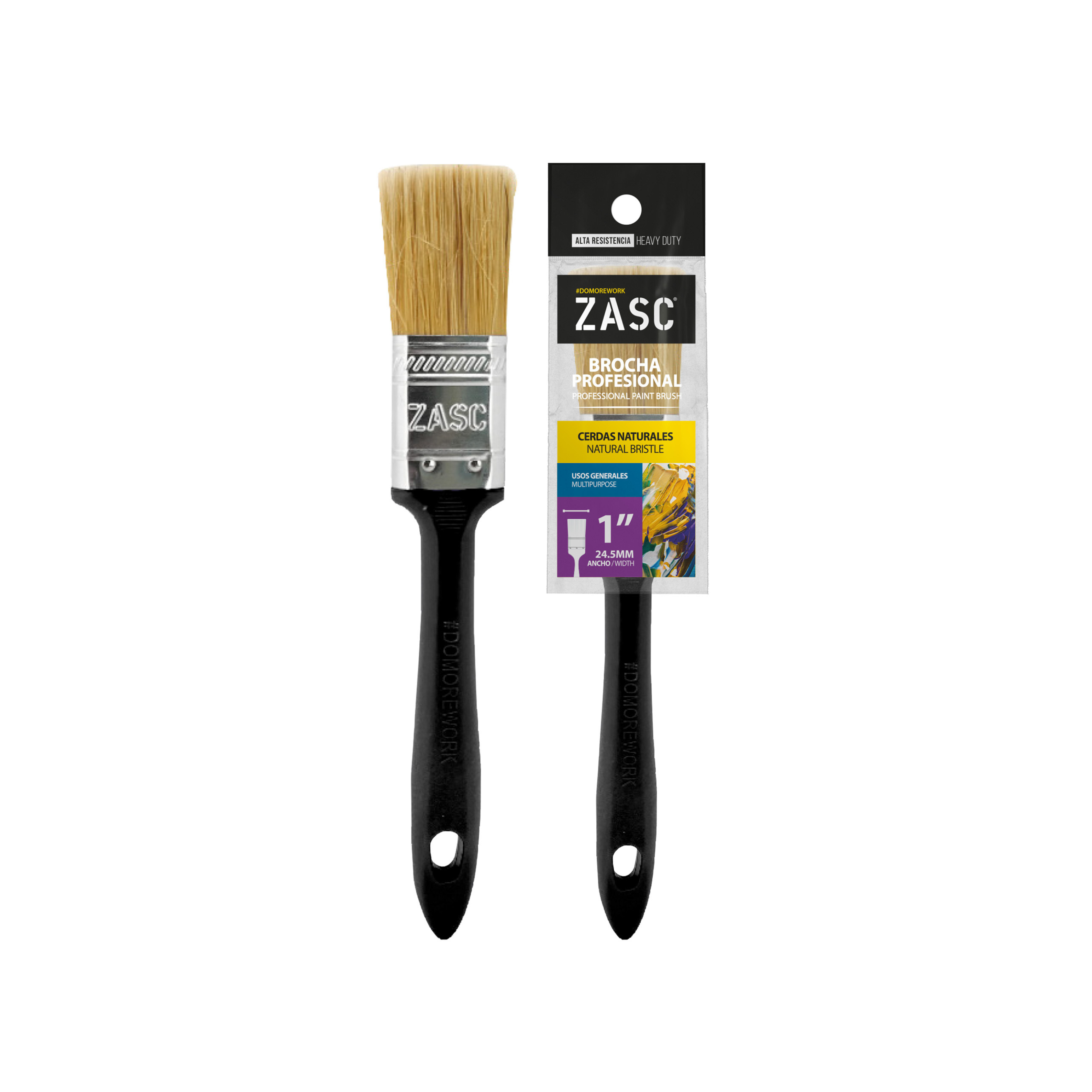Professional Paint Brush 1" ZASC / Z-PPB1NB-WT