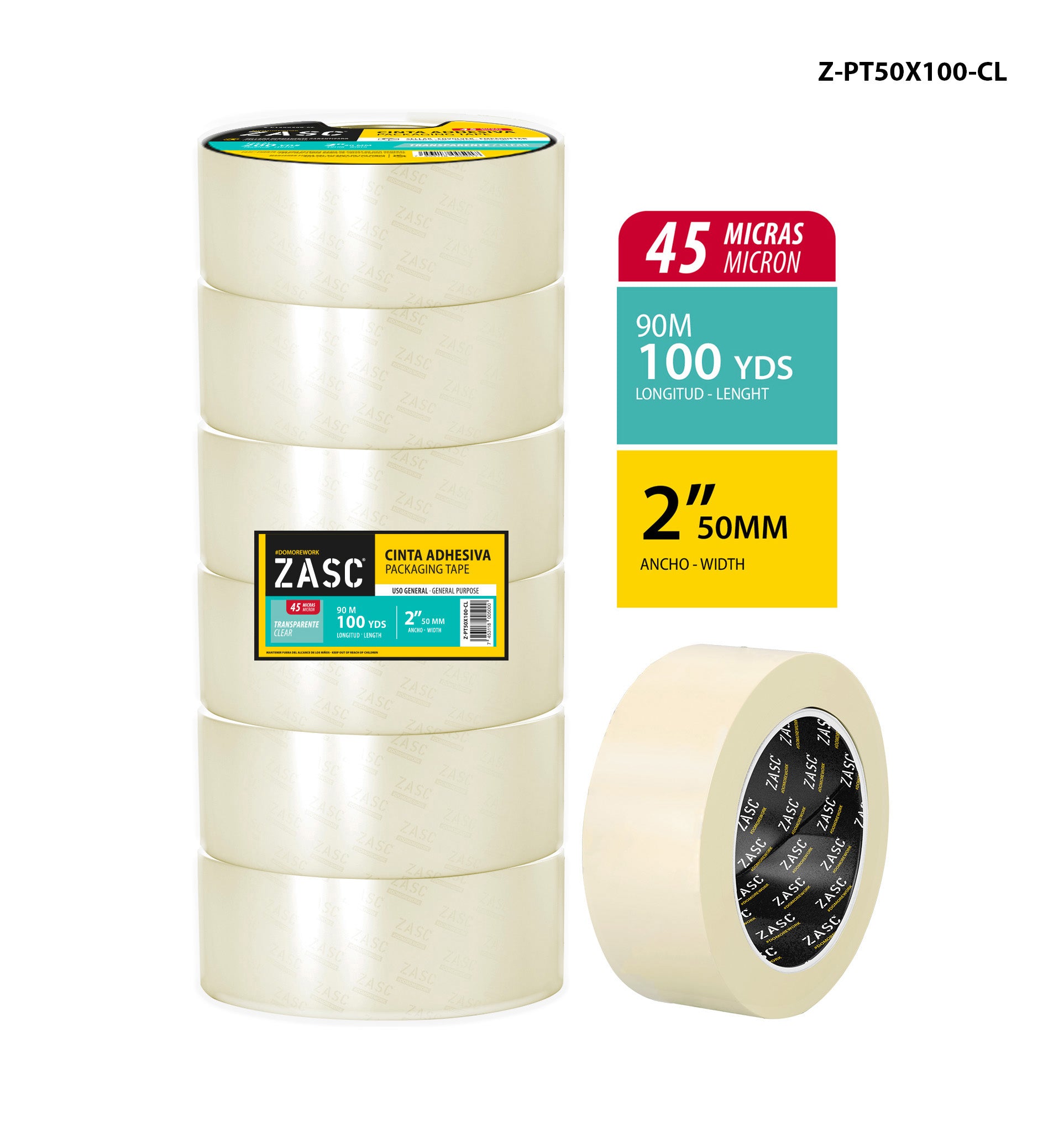 Transparent Adhesive Tape ZASC / Z-PT50X100-CL