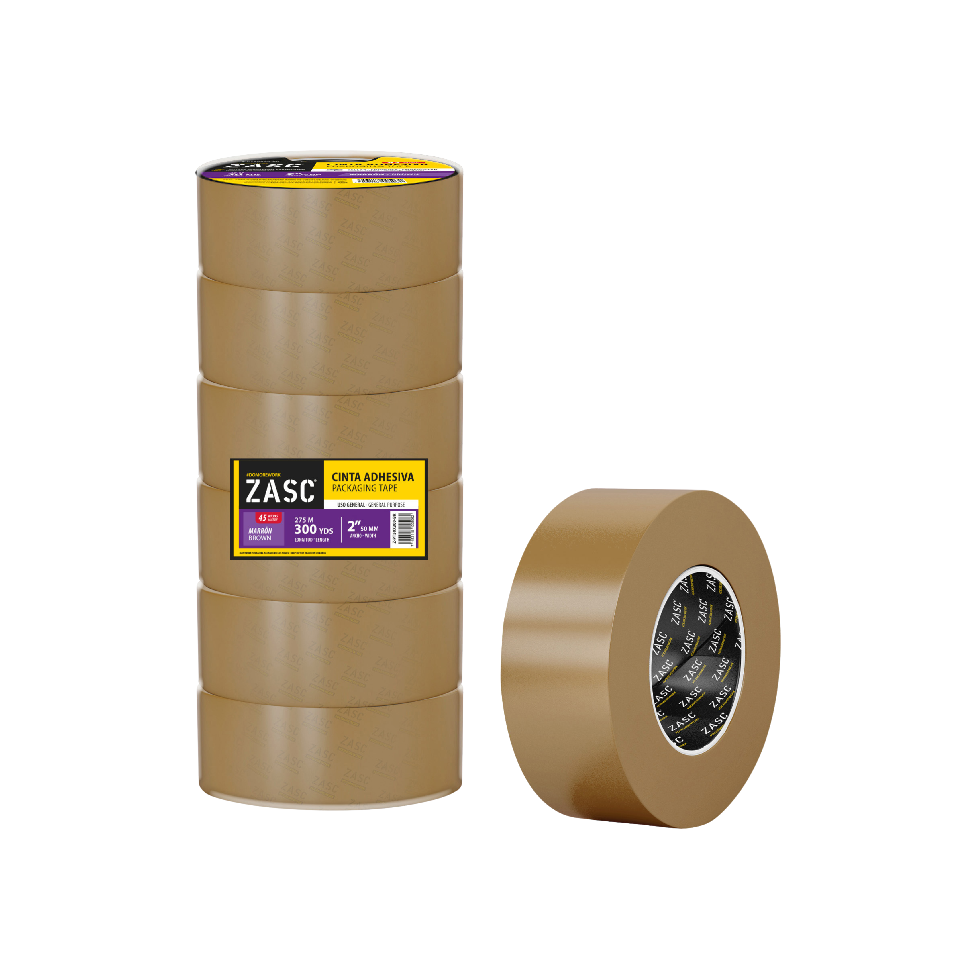 Cinta Adhesiva Marrón ZASC / Z-PT50X300-BR