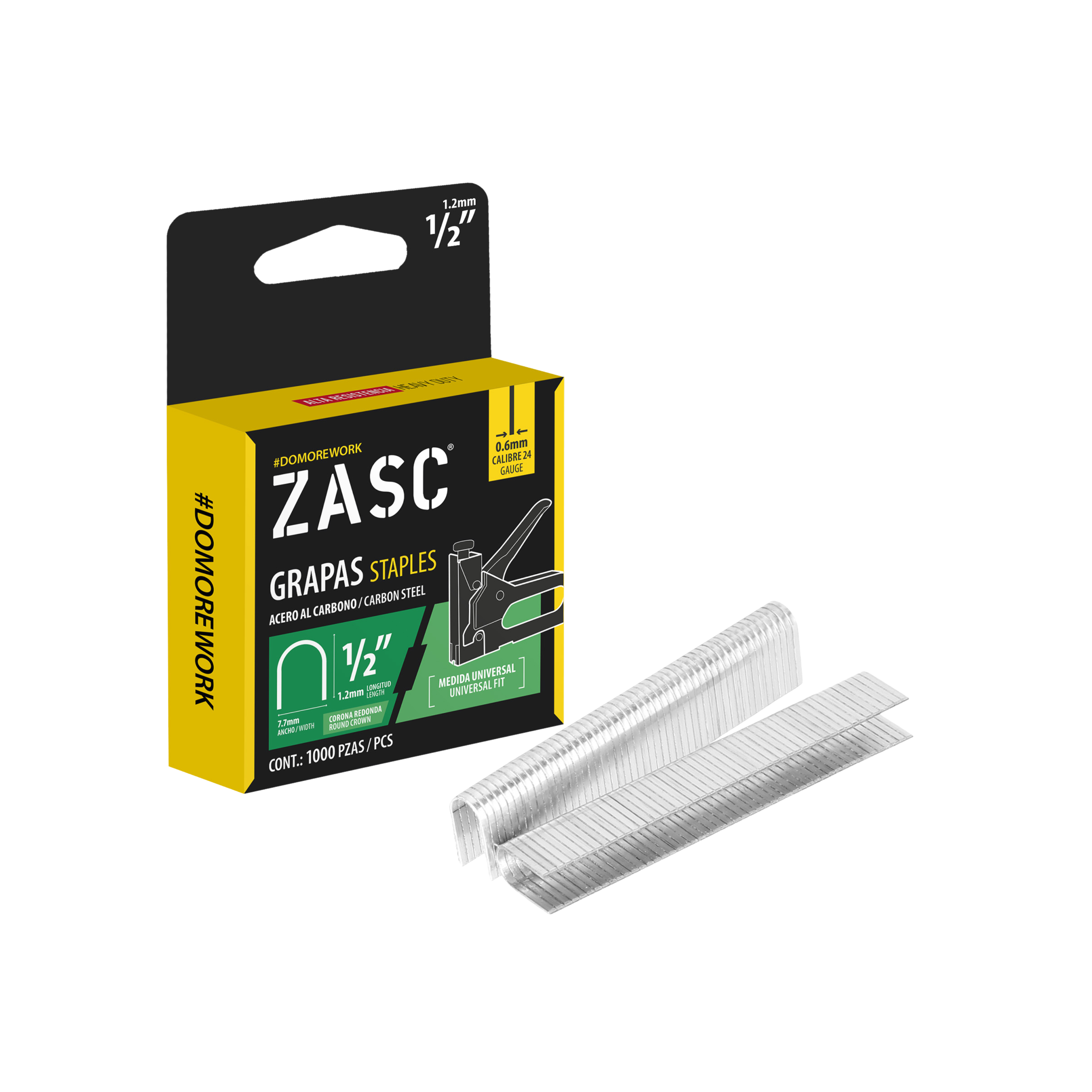 Grapas Corona Redonda 1/2" Zasc / Z-RSS-1-2