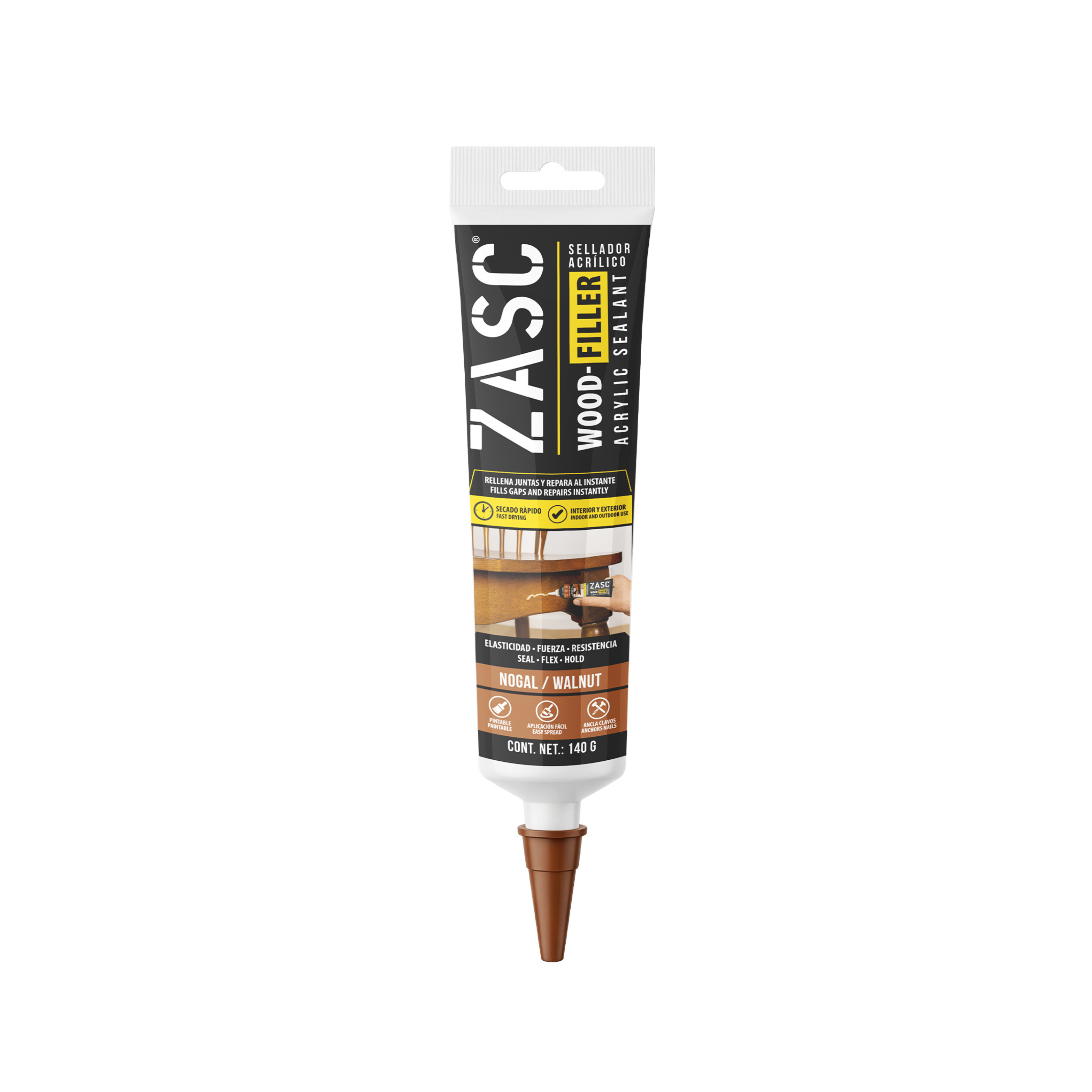 Sellador Acrílico Nogal / Walnut 140g ZASC / Z-SA140-WN