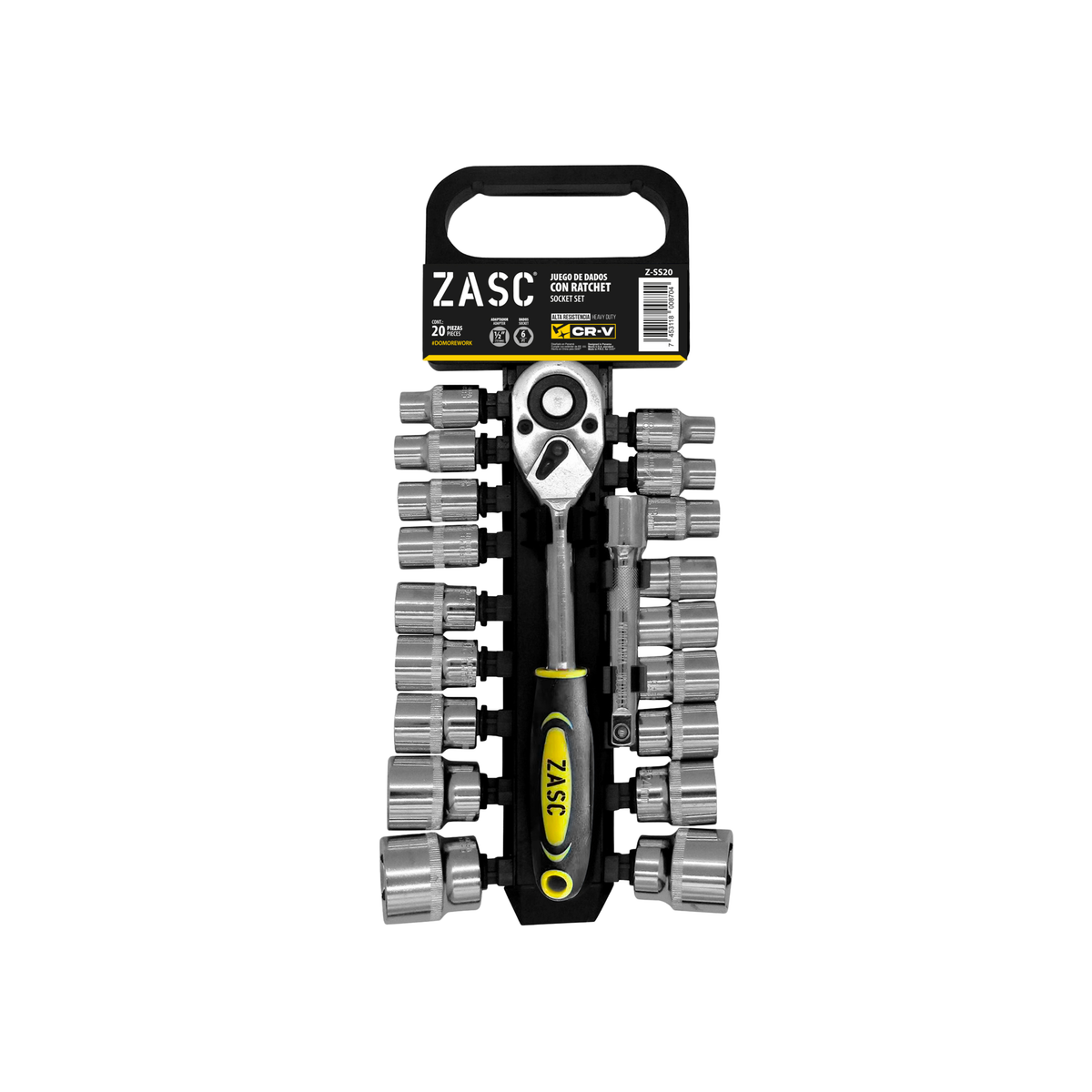 Socket Set with Ratchet 20 pcs Zasc / Z-SS20