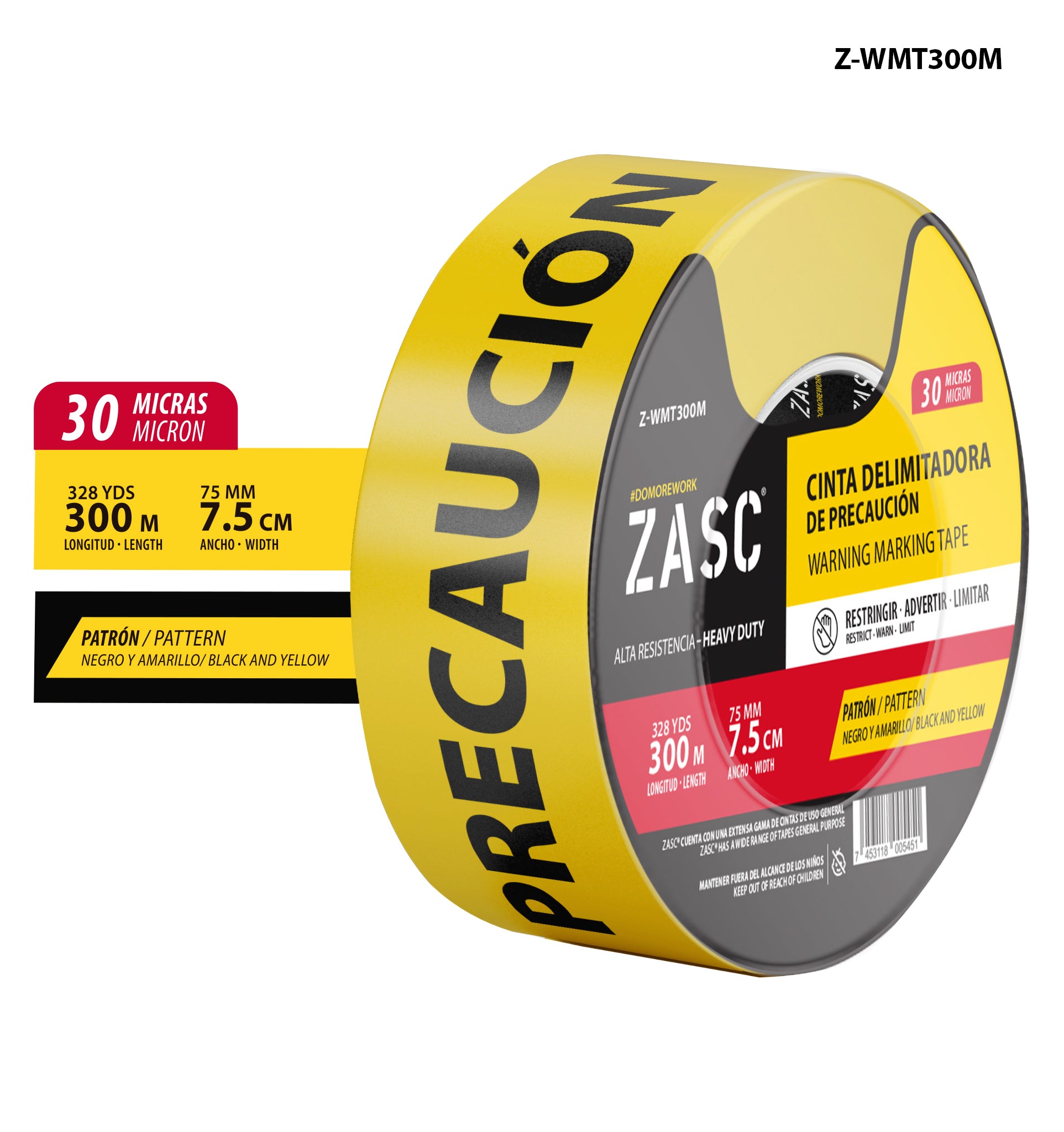 Cinta Delimitadora de Precaución ZASC / Z-WMT300M