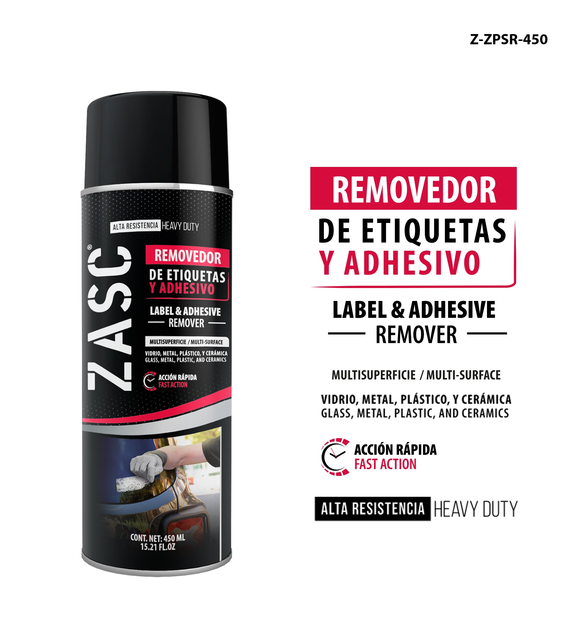 Dissolvant d’Étiquettes 450ml ZASC / Z-ZPSR-450