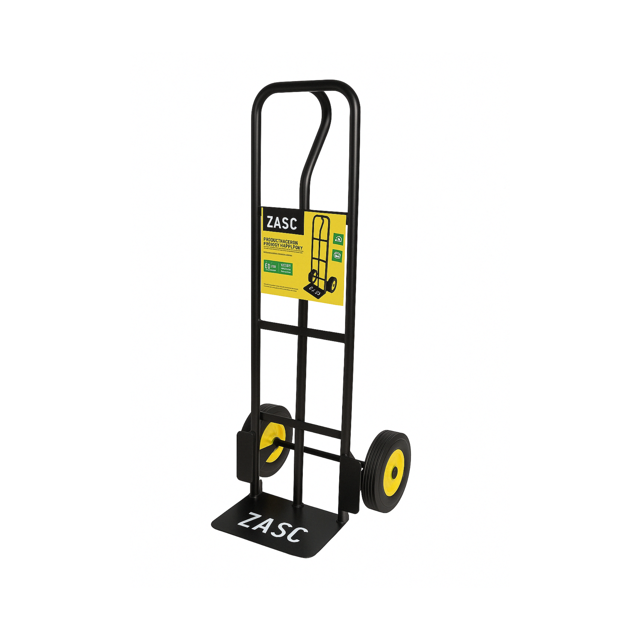 ZASC Heavy Duty Hand Truck with Solid Wheels – 200kg Capacity, 131cm Height