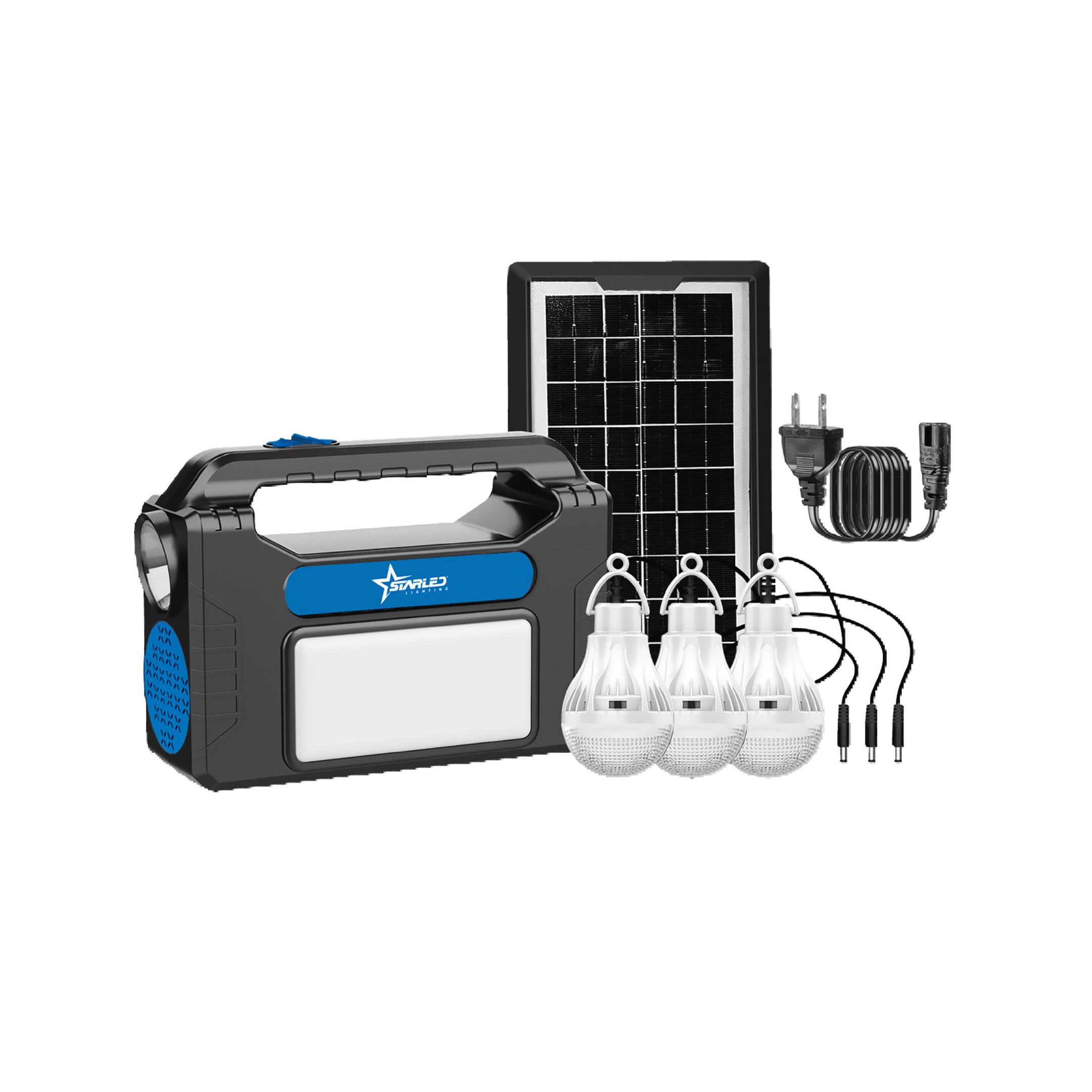 STARLED Solar Home Lighting Kit 3.5W with Battery, Bulbs, and Solar Panel