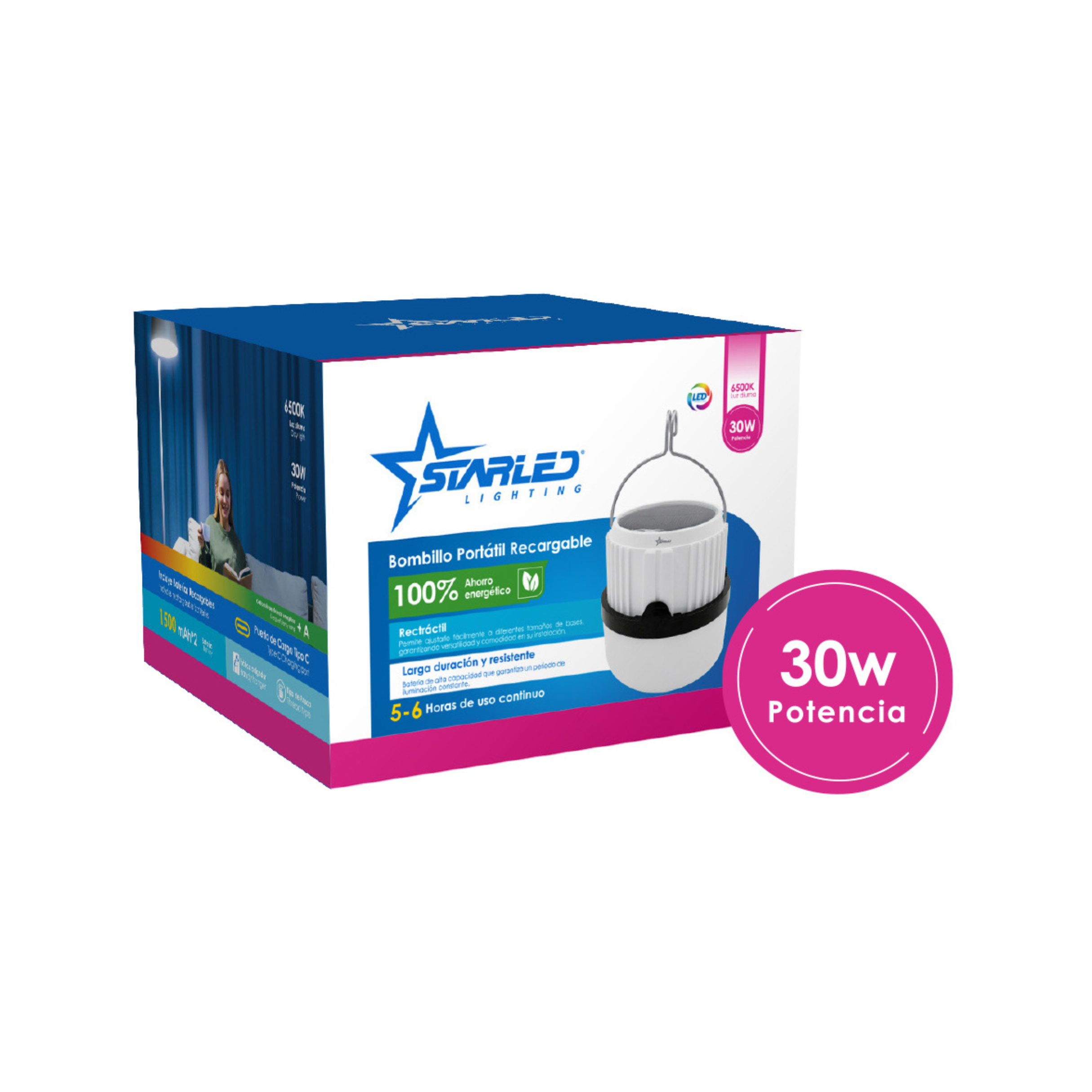 StarLED Portable Rechargeable LED Lamp / SL-LELS-30W