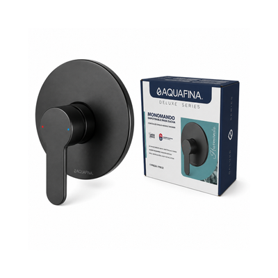 Concealed Round Single-Handle Shower Mixer Matte Black Aquafina / A-1310B