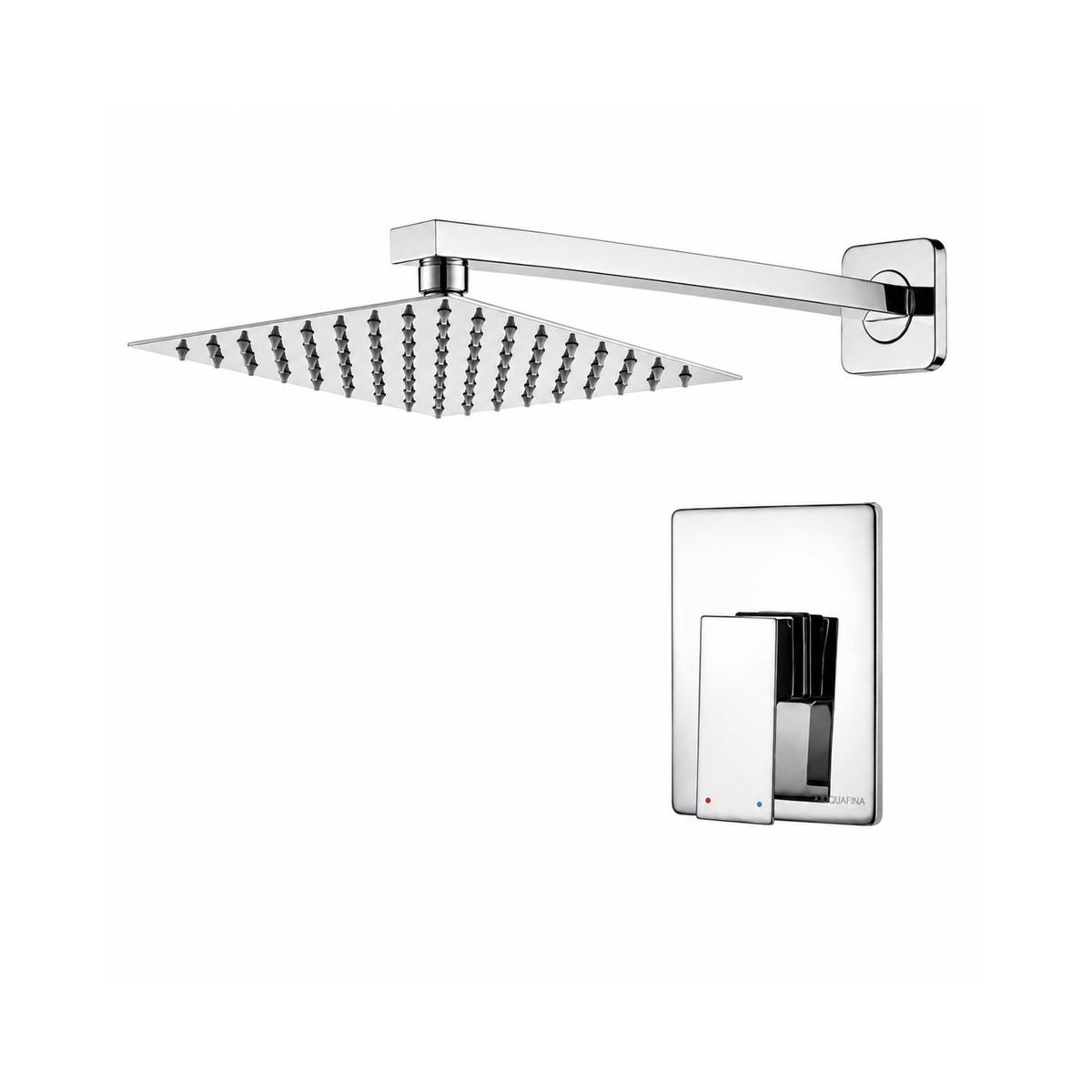 Rain Shower Set with Single-Handle Mixer 10" Chrome Aquafina / A-6534A