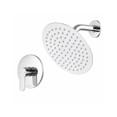 Rain Shower Set with Single-Handle Mixer 10" Chrome Aquafina / A-6537C