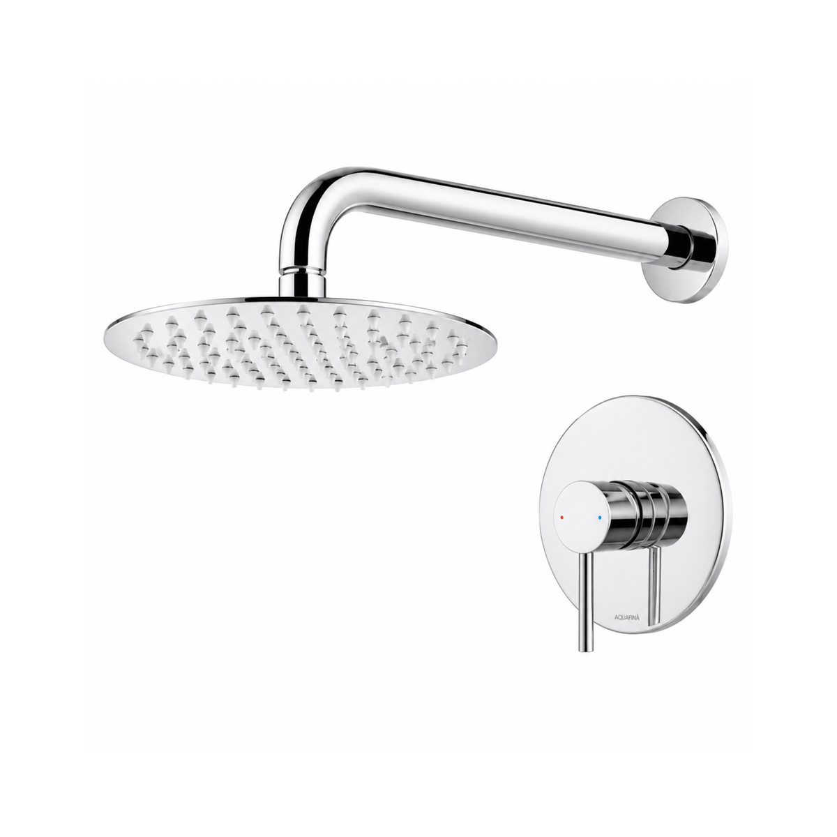 Rain Shower Set with Single-Handle Mixer 10" Chrome Aquafina / A-6556A