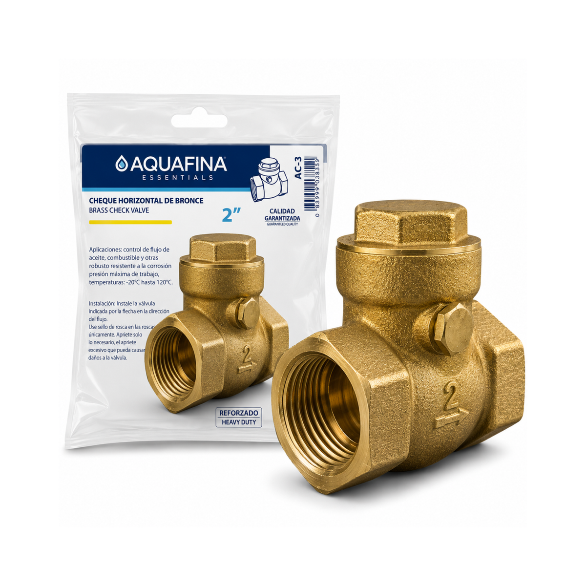 Horizontal Brass Check Valve 2" Aquafina / A-C-2