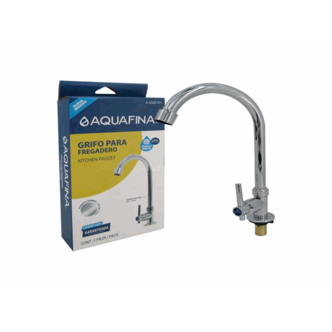 AQUAFINA Kitchen Faucet - Chrome Stainless Steel