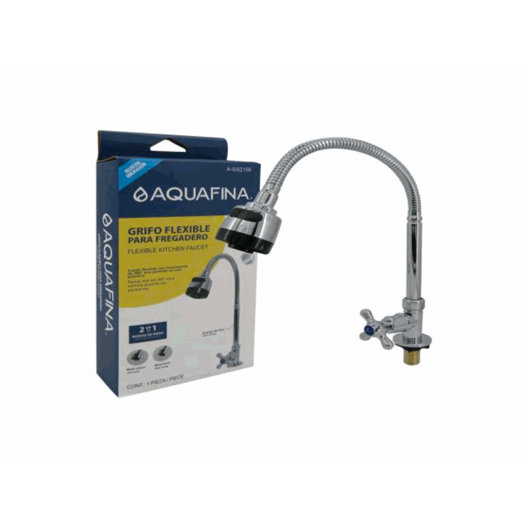 AQUAFINA Flexible Kitchen Faucet - Chrome Stainless Steel