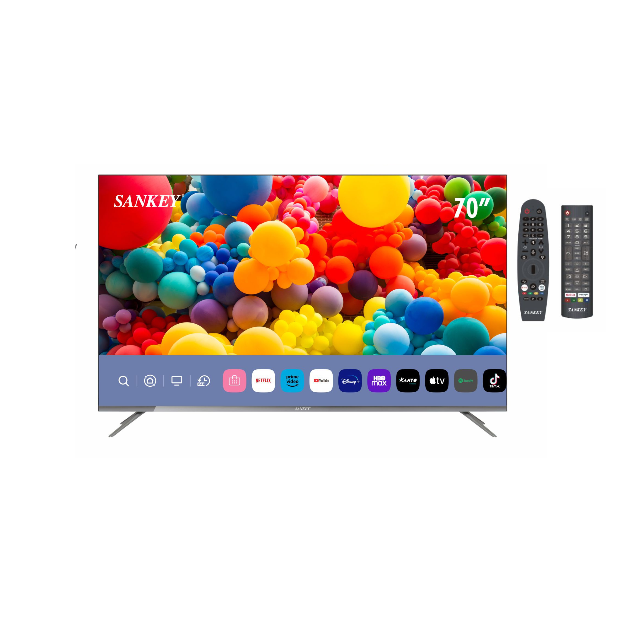 Sankey TV Inteligente LED 70" 4K Ultra HD con Doble Control Remoto y Ángulo Amplio de Visión – Modelo CLED-70DW9