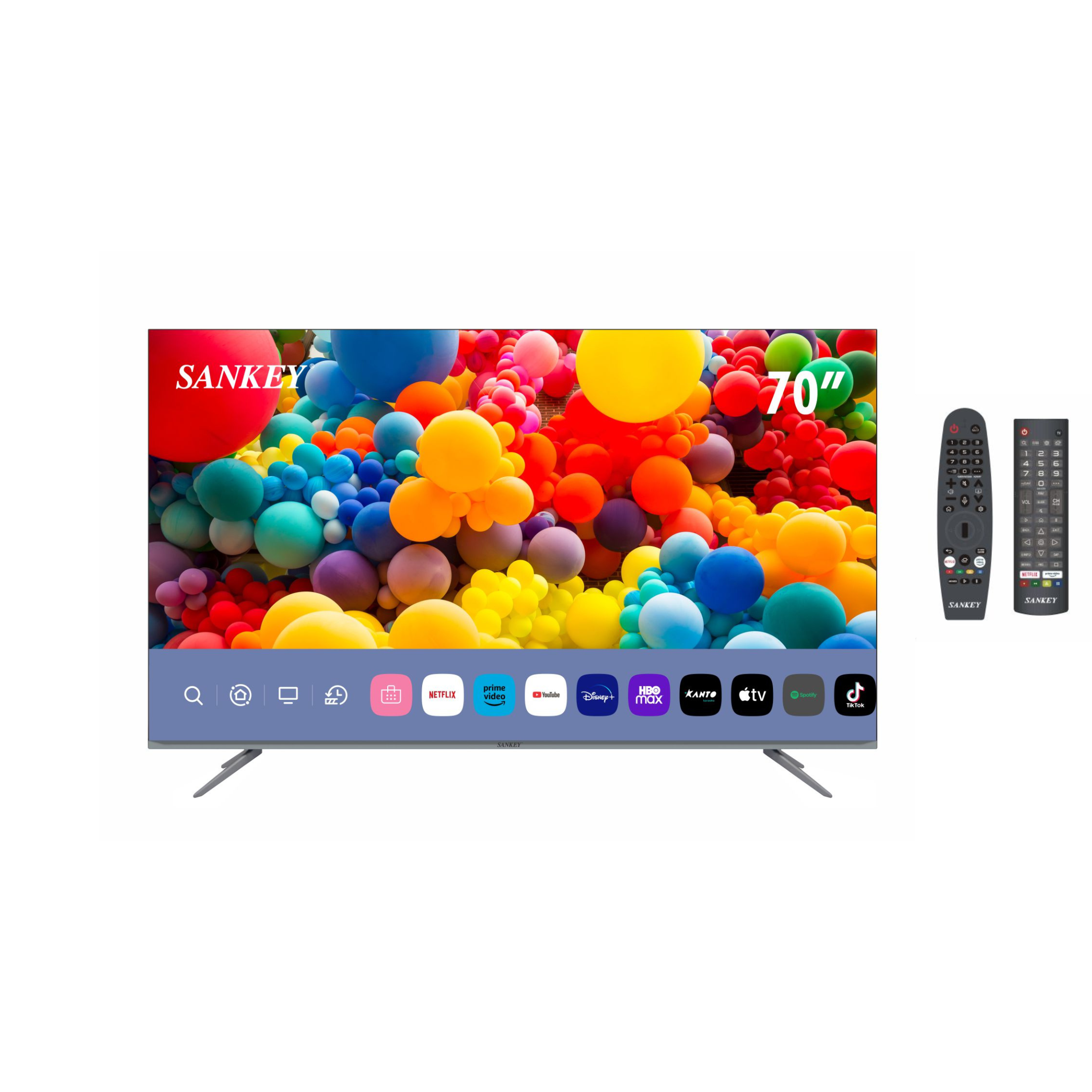 Sankey TV Inteligente QLED 70" 4K Ultra HD con Doble Control Remoto – Modelo CLEDQ-70WD1