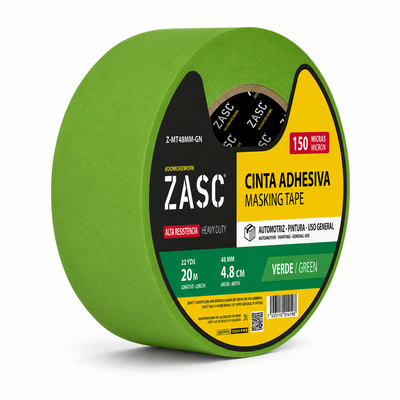Cinta Adhesiva de Papel Verde ZASC / Z-MT48MM-GN